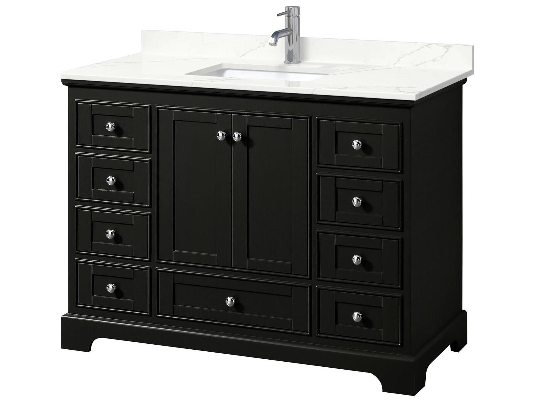 Wyndham Collection Deborah 48" Dark Espresso Vanity