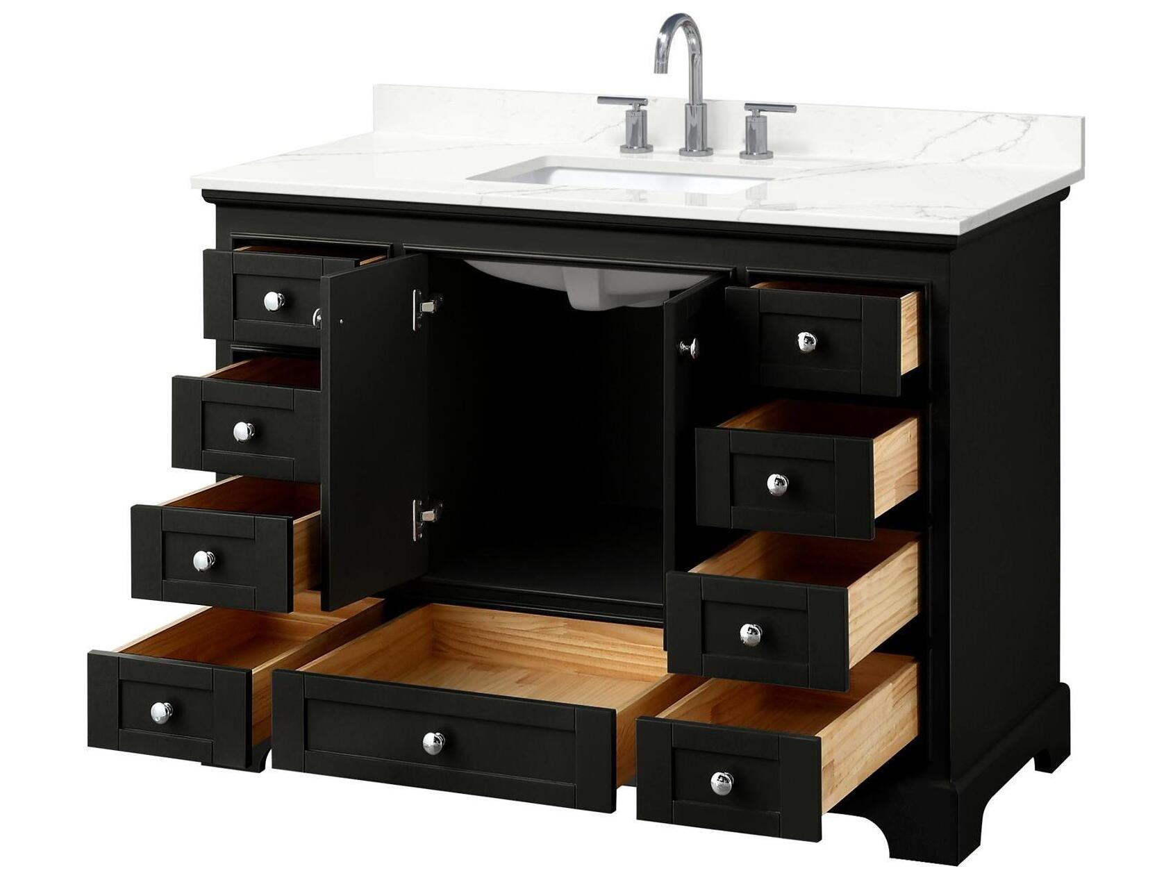 Wyndham Collection Deborah 48" Dark Espresso Vanity