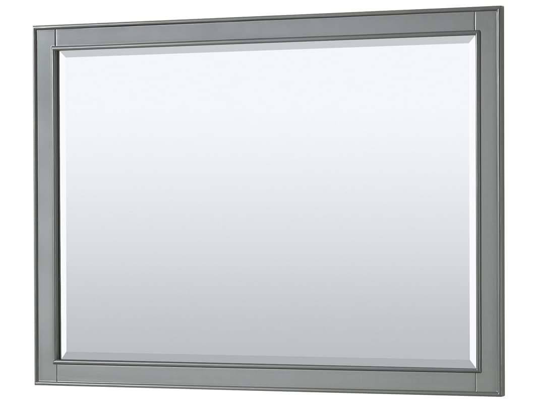 Wyndham Collection Deborah 47" Dark Gray Vanity with 46" Mirror