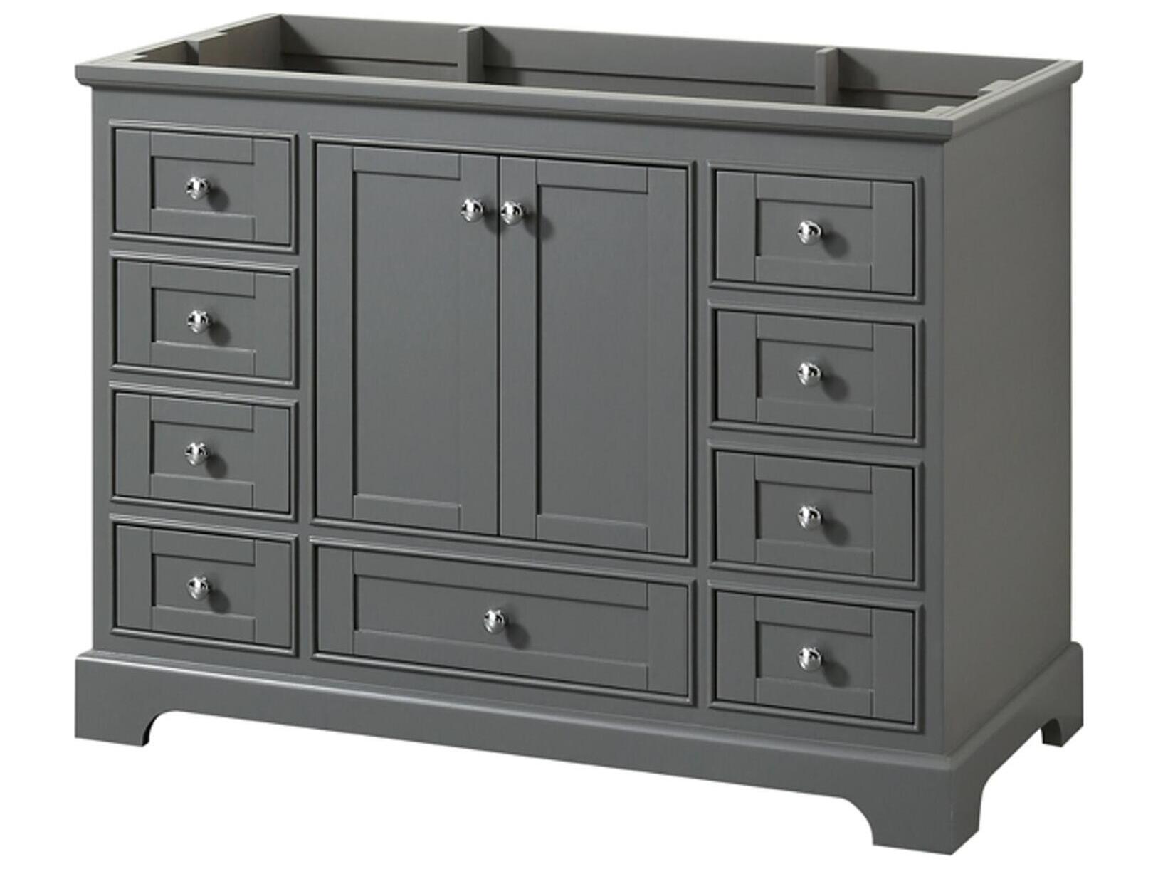 Wyndham Collection Deborah 47" Dark Gray Vanity