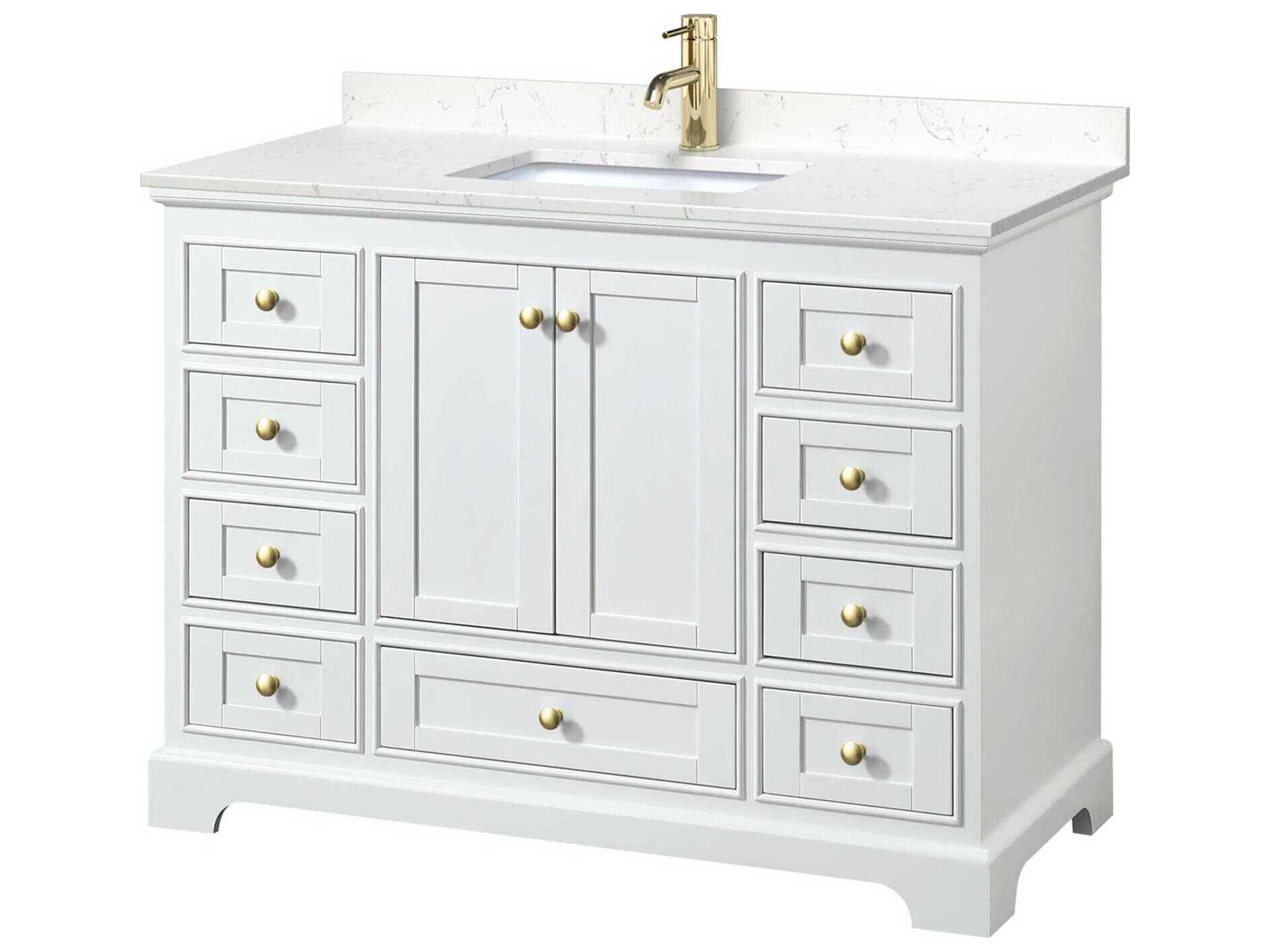 Wyndham Collection Deborah 48" White Vanity
