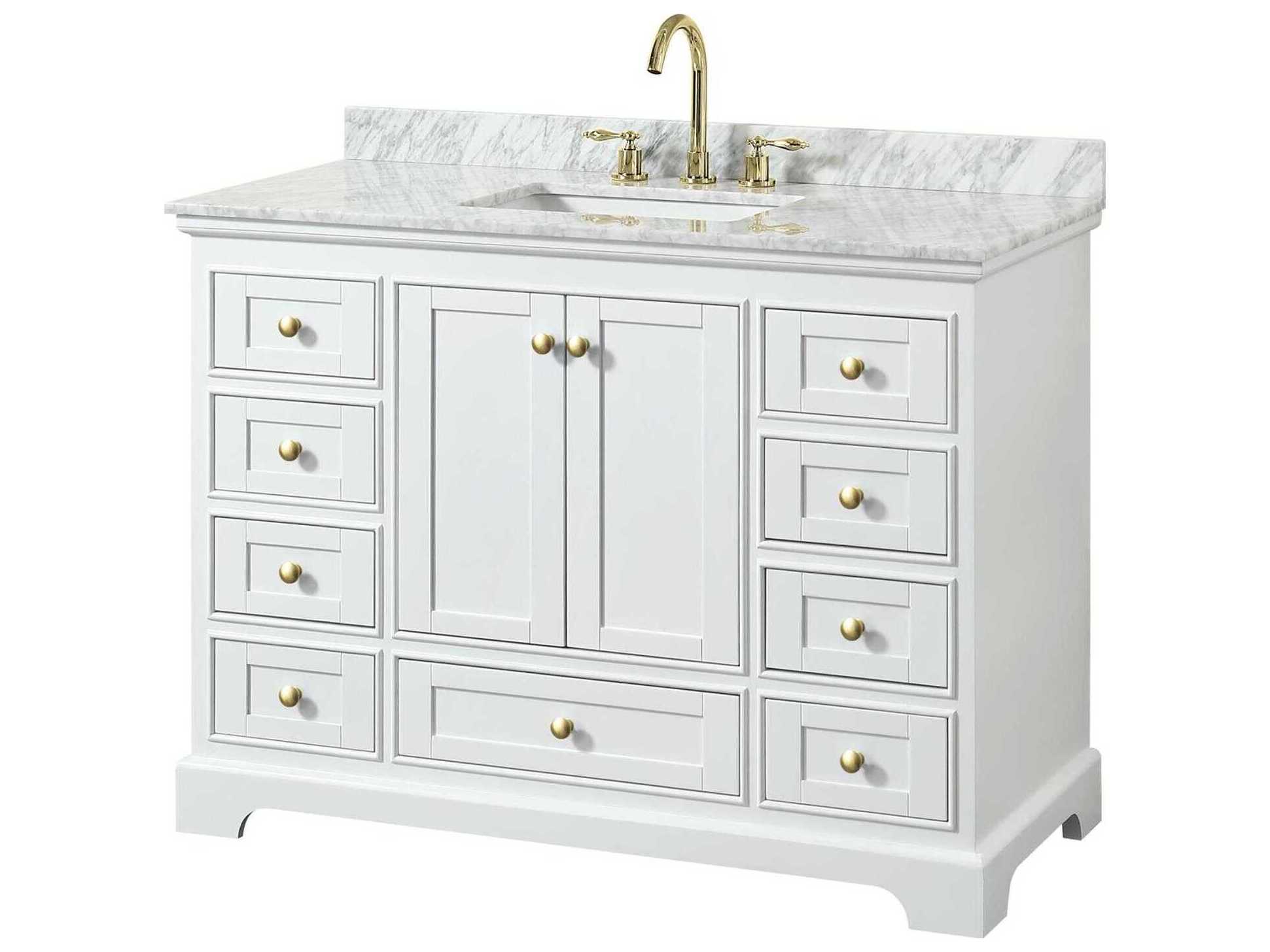 Wyndham Collection Deborah 48" White Vanity