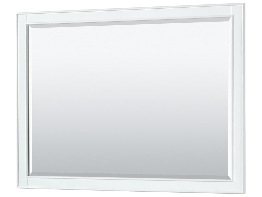 Wyndham Collection Deborah 47" White Vanity with 46" Mirror