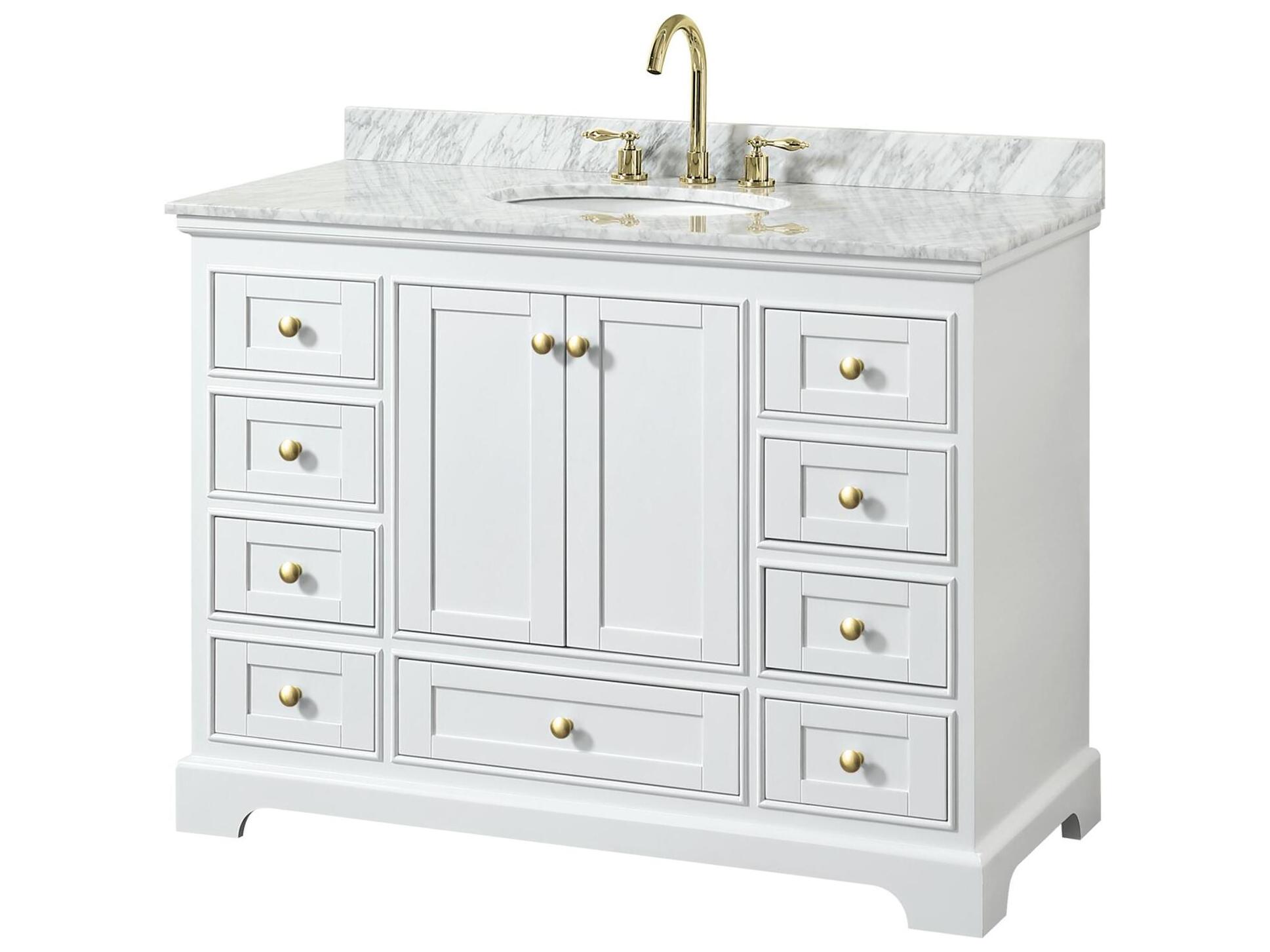 Wyndham Collection Deborah 48" White Vanity