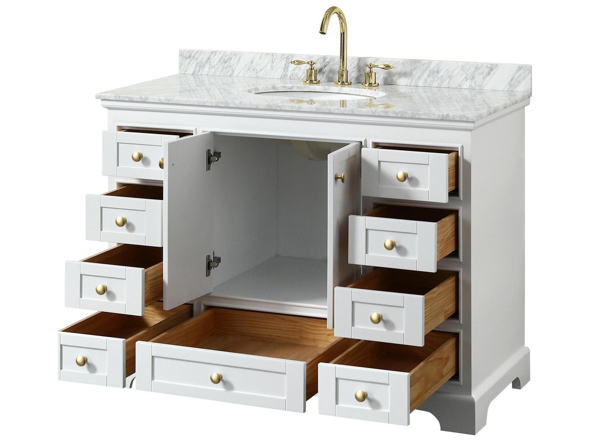 Wyndham Collection Deborah 48" White Vanity