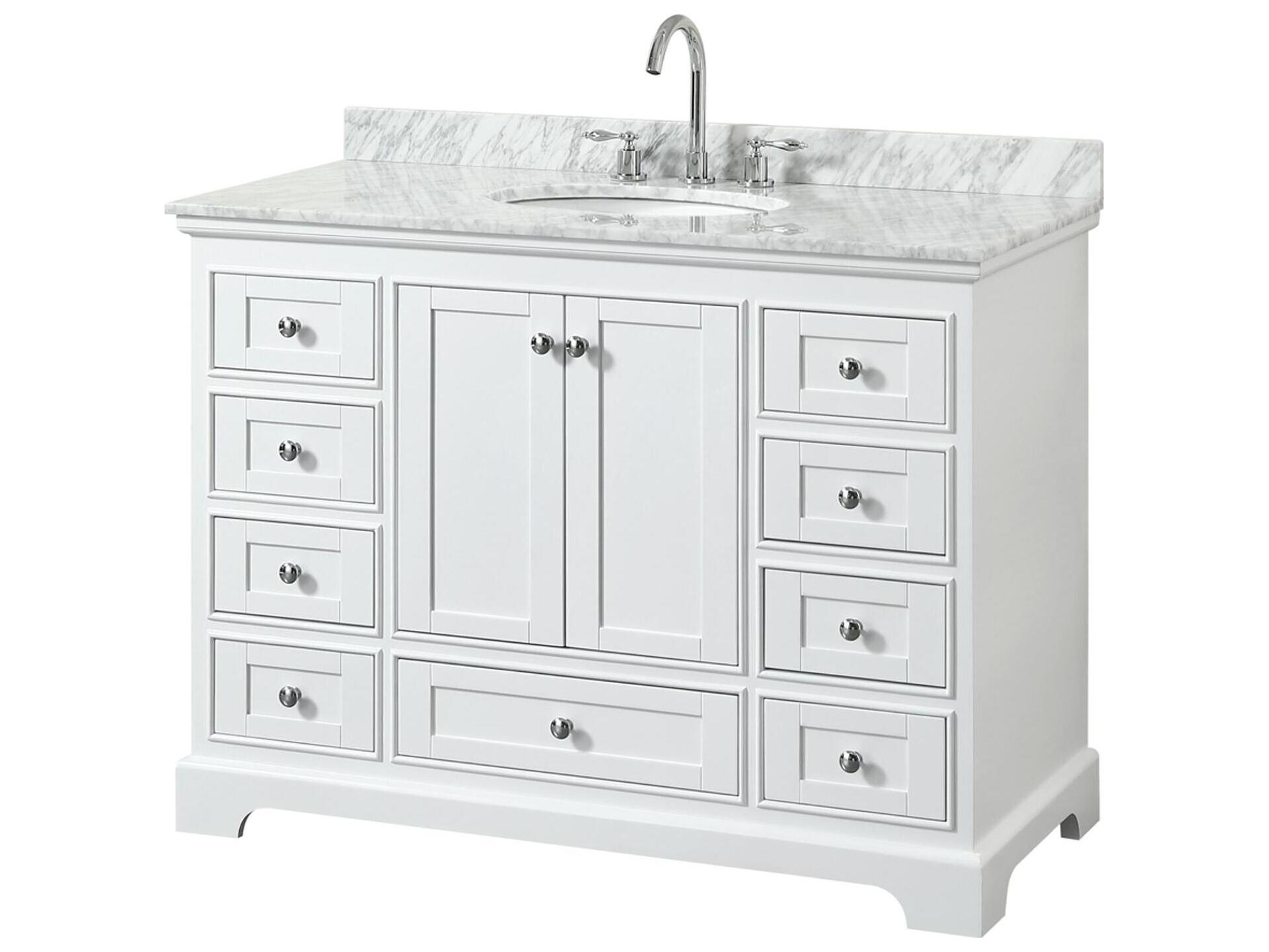 Wyndham Collection Deborah 48" White Vanity