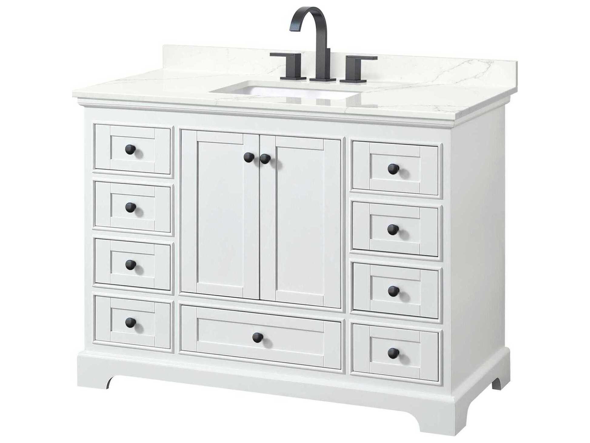 Wyndham Collection Deborah 48" White Vanity