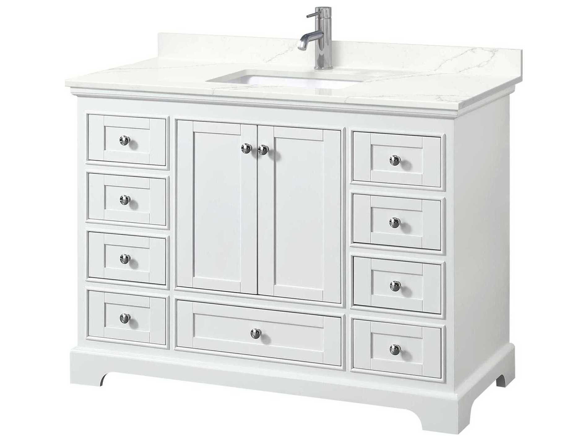 Wyndham Collection Deborah 48" White Vanity