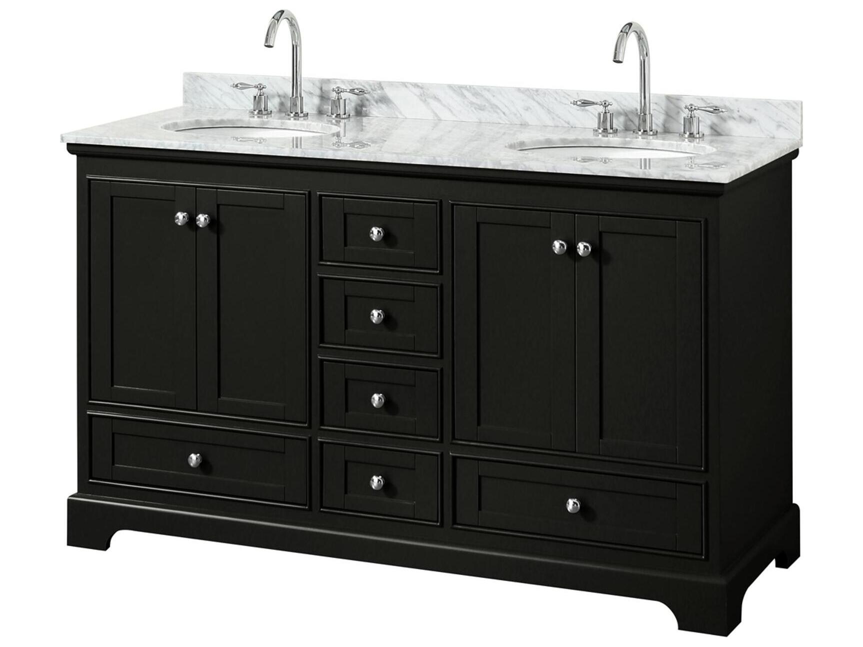 Wyndham Collection Deborah 60" Dark Espresso Vanity