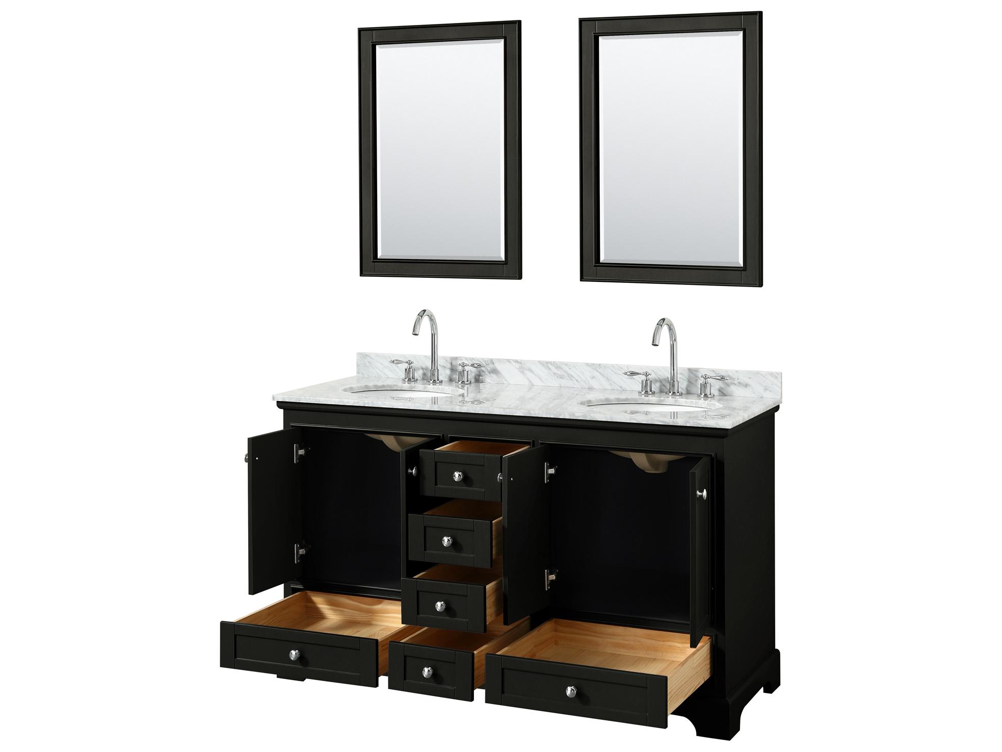 Wyndham Collection Deborah 60" Dark Espresso Vanity