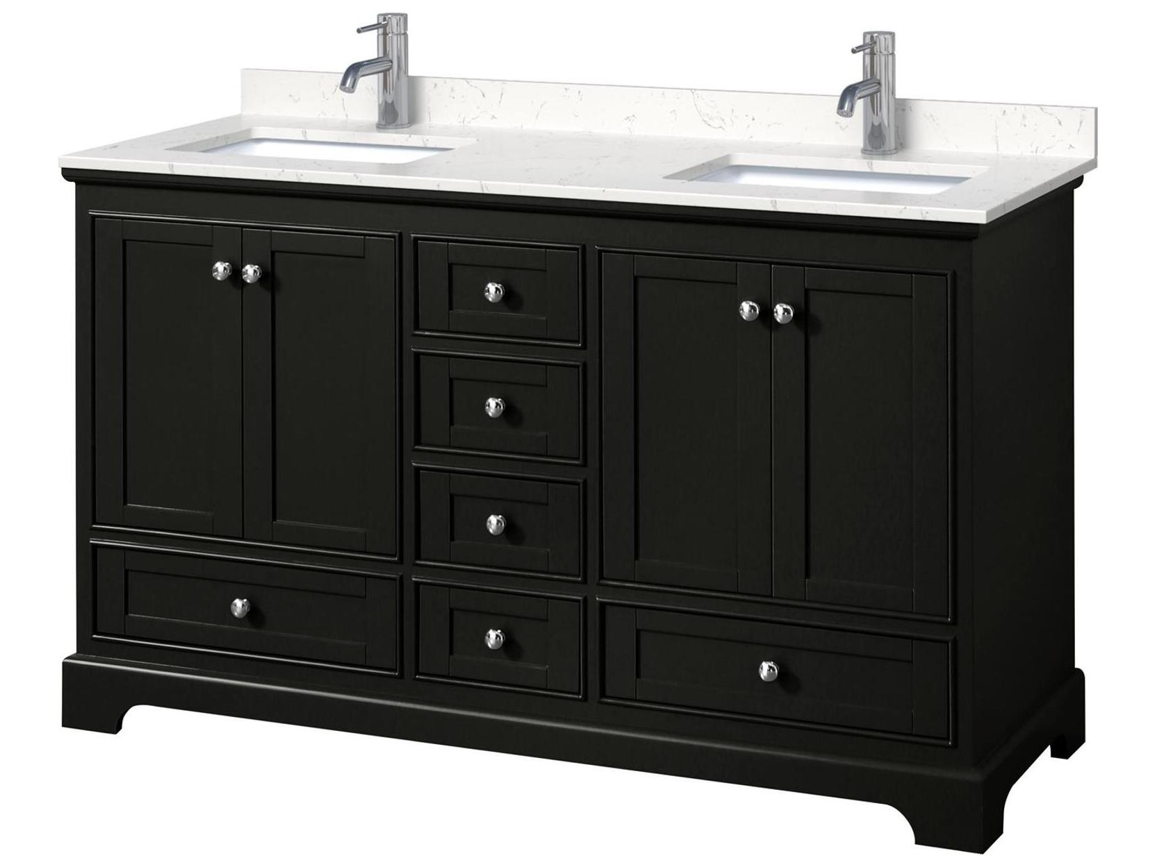 Wyndham Collection Deborah 60" Dark Espresso Vanity