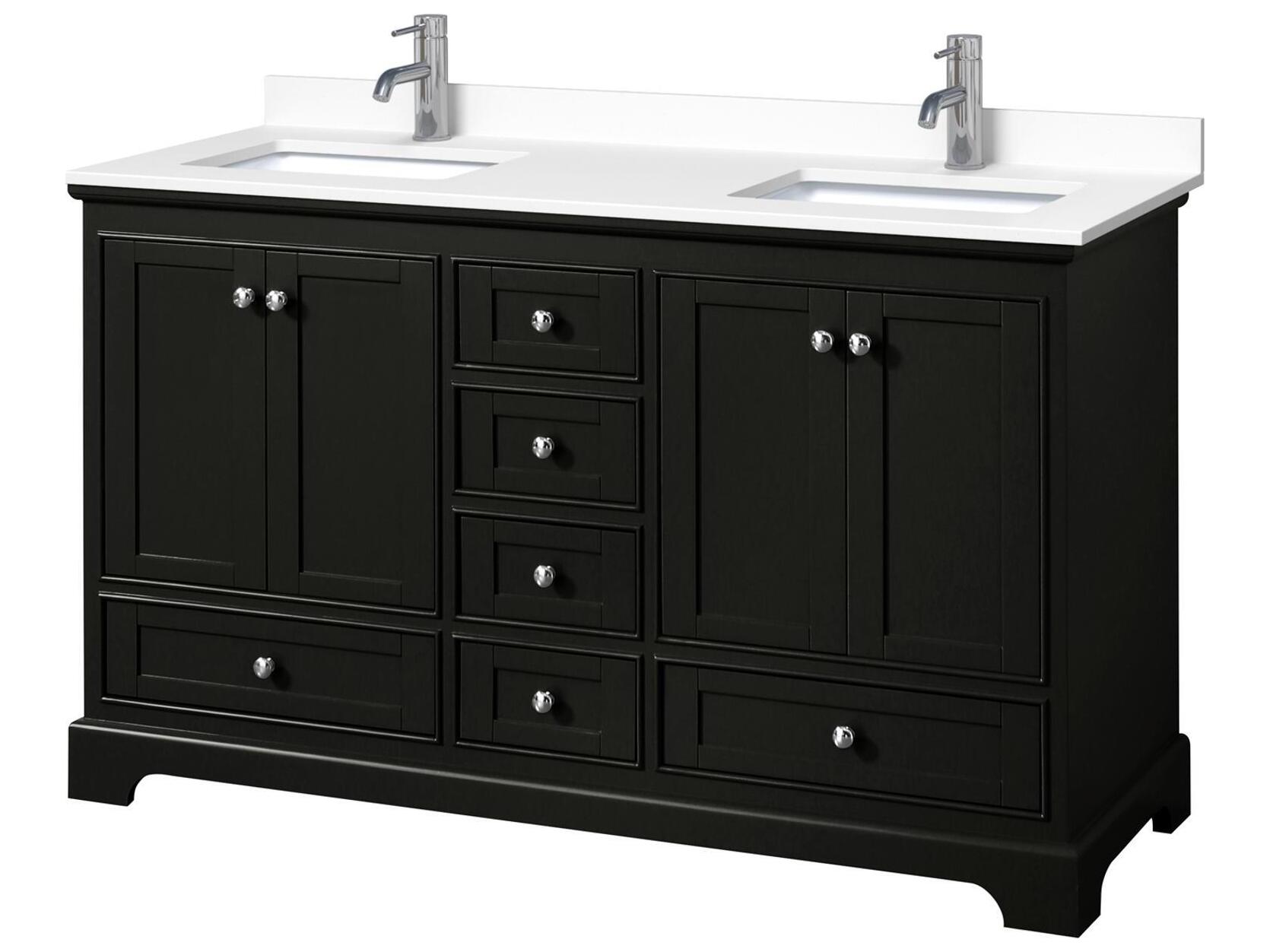 Wyndham Collection Deborah 60" Dark Espresso Vanity