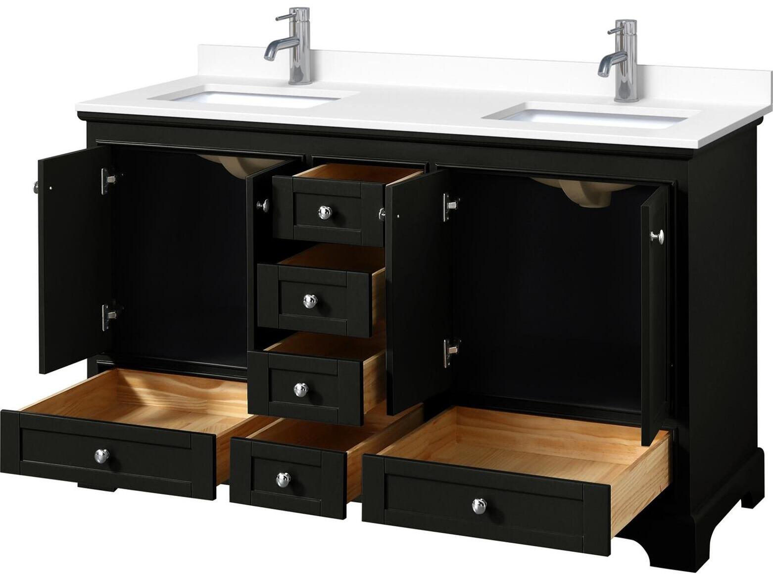 Wyndham Collection Deborah 60" Dark Espresso Vanity