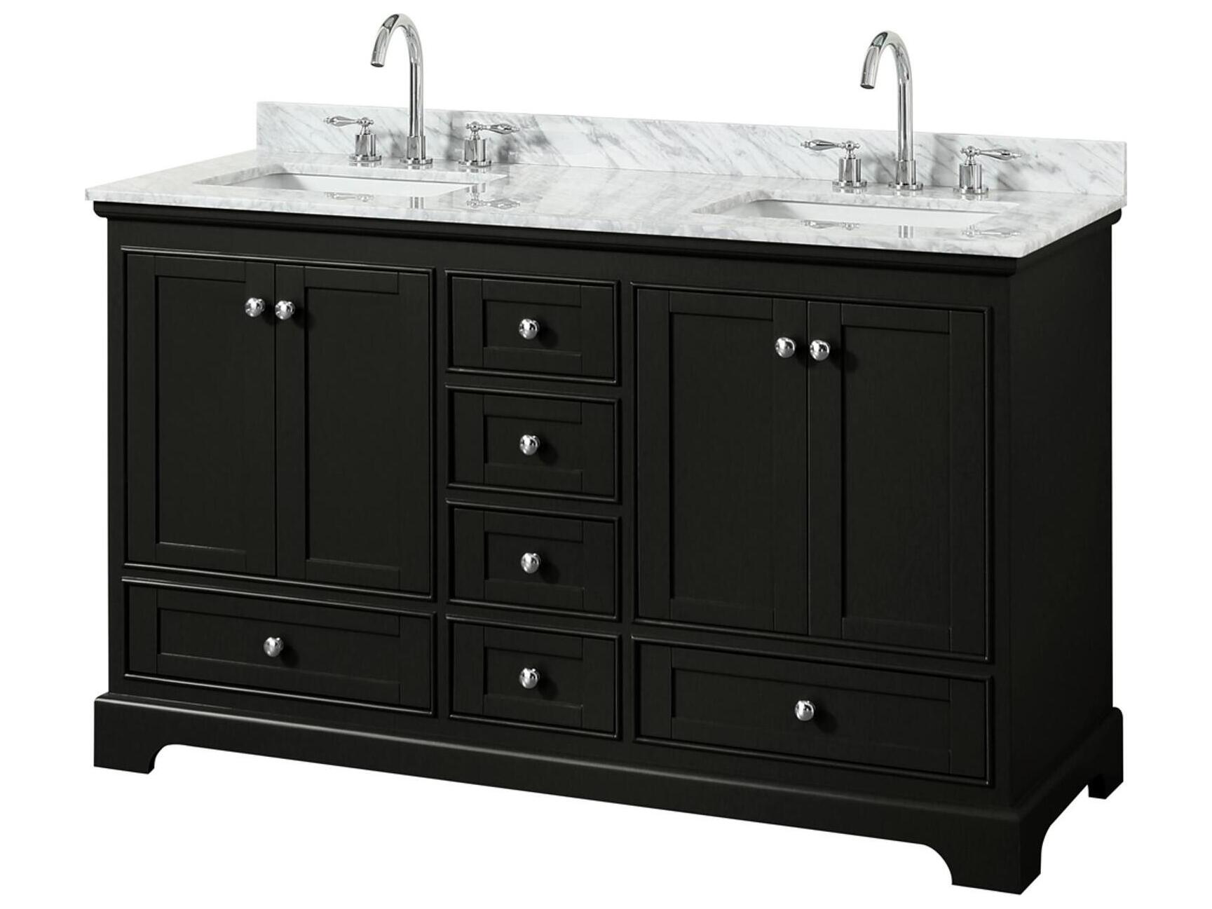 Wyndham Collection Deborah 60" Dark Espresso Vanity
