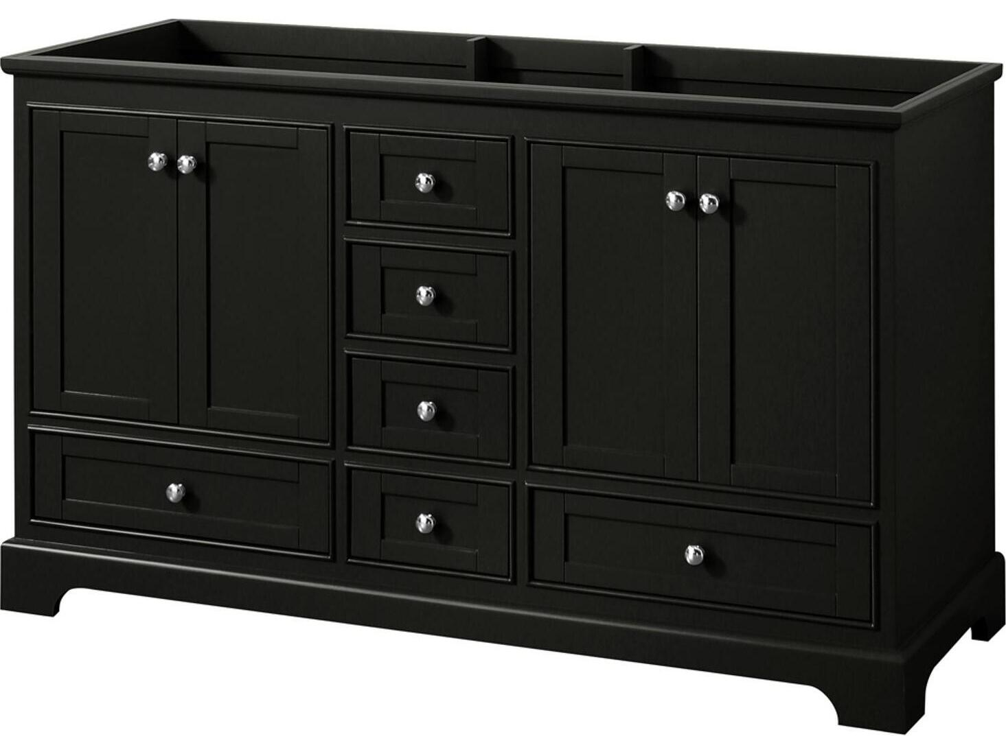 Wyndham Collection Deborah 59" Dark Espresso Vanity