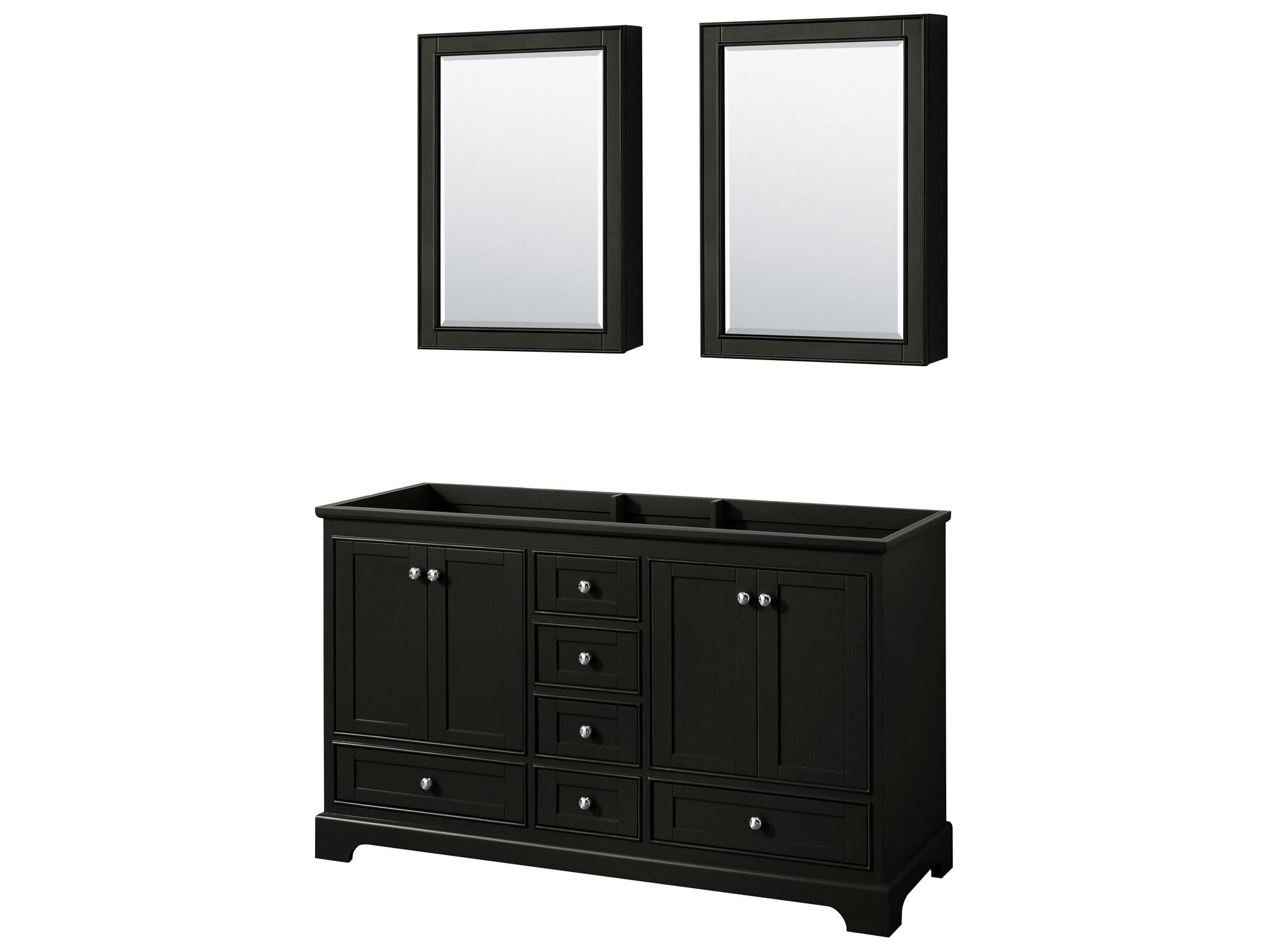 Wyndham Collection Deborah 59" Dark Espresso Vanity