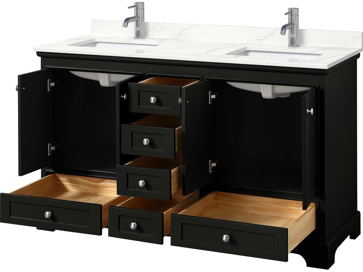 Wyndham Collection Deborah 60" Dark Espresso Vanity