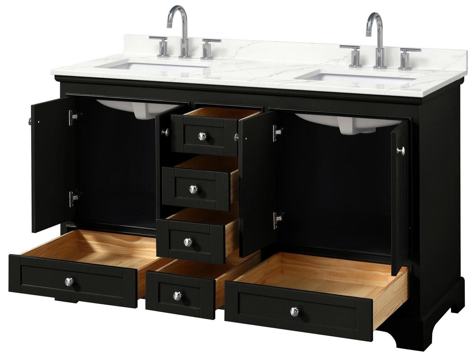 Wyndham Collection Deborah 60" Dark Espresso Vanity