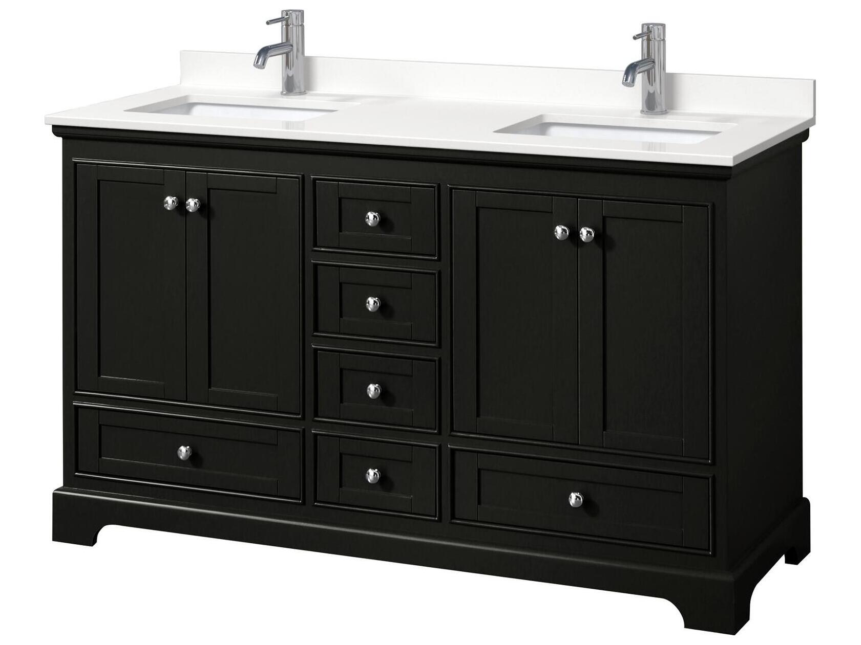Wyndham Collection Deborah 60" Dark Espresso Vanity