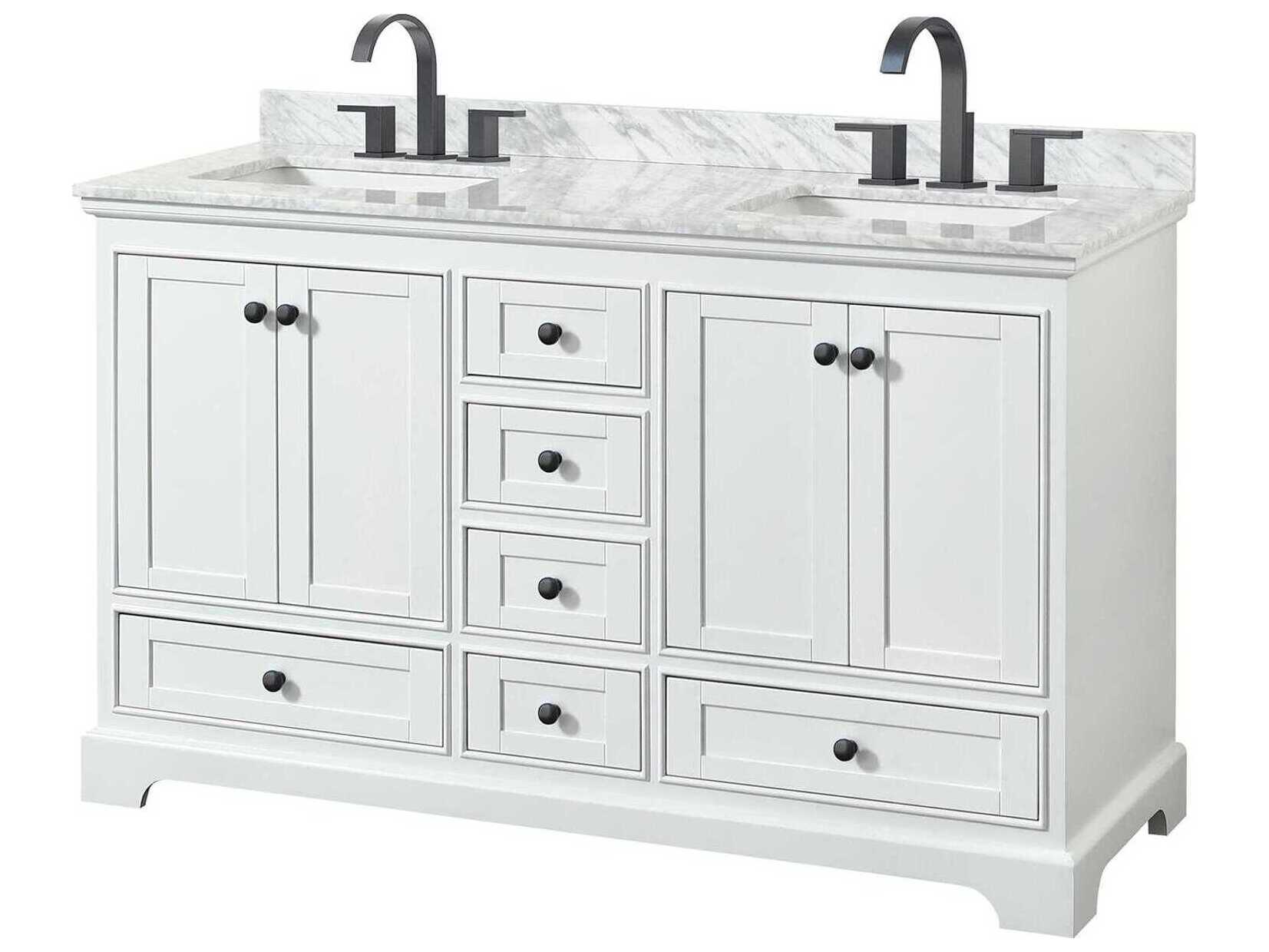 Wyndham Collection Deborah 60" White Vanity