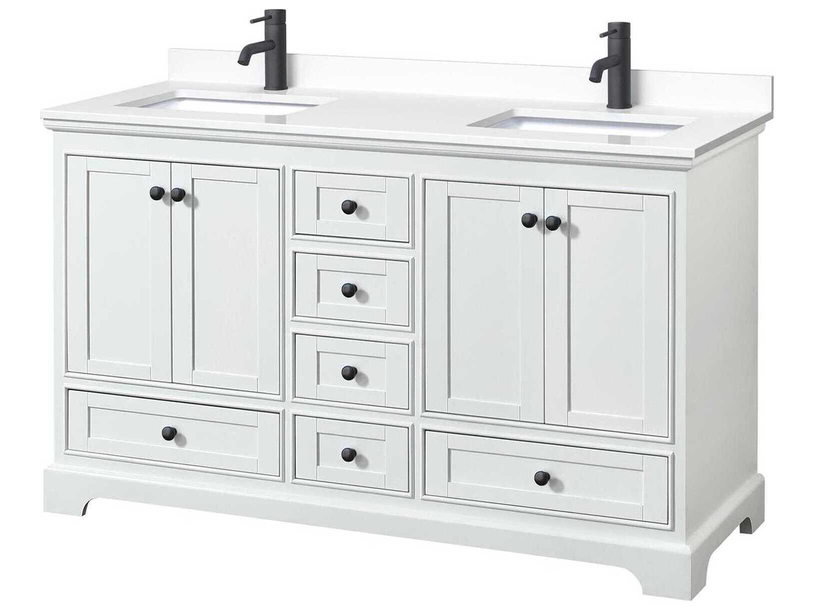 Wyndham Collection Deborah 60" White Vanity