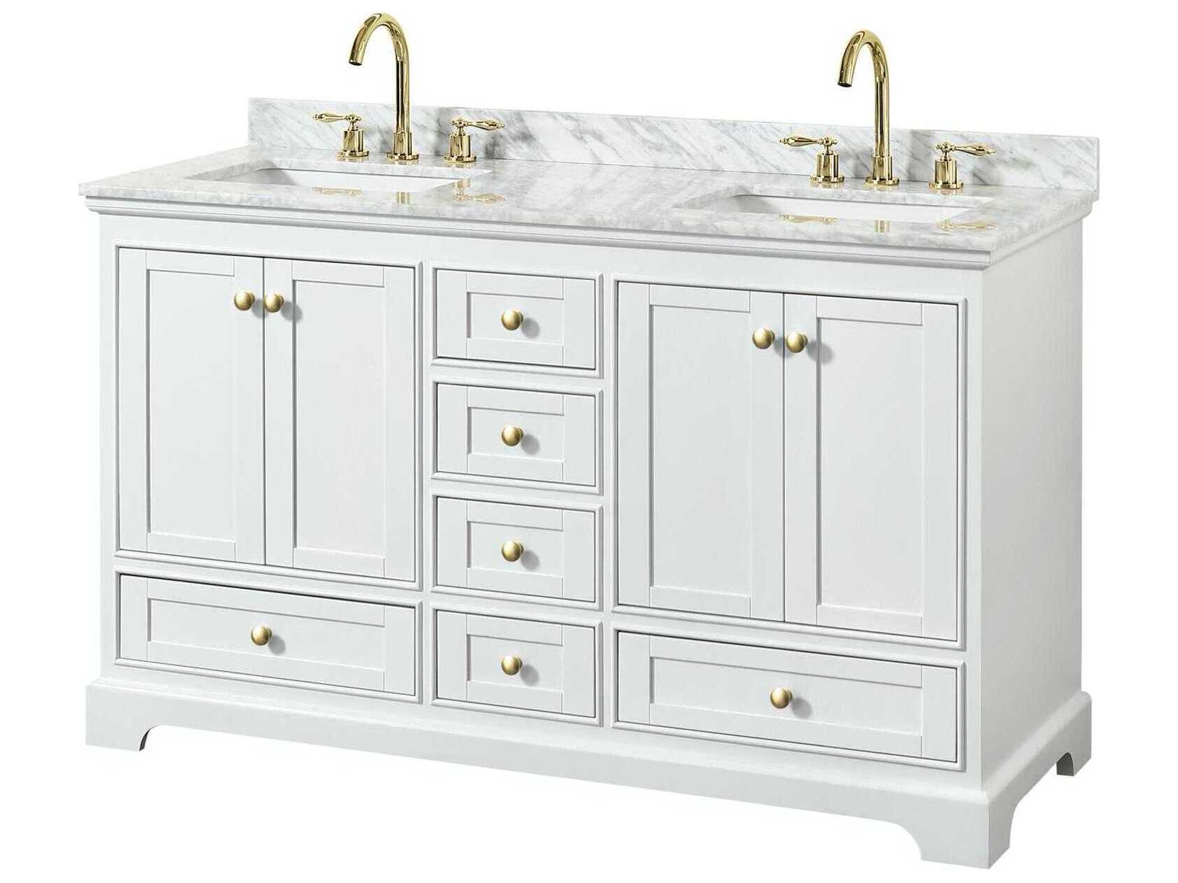 Wyndham Collection Deborah 60" White Vanity
