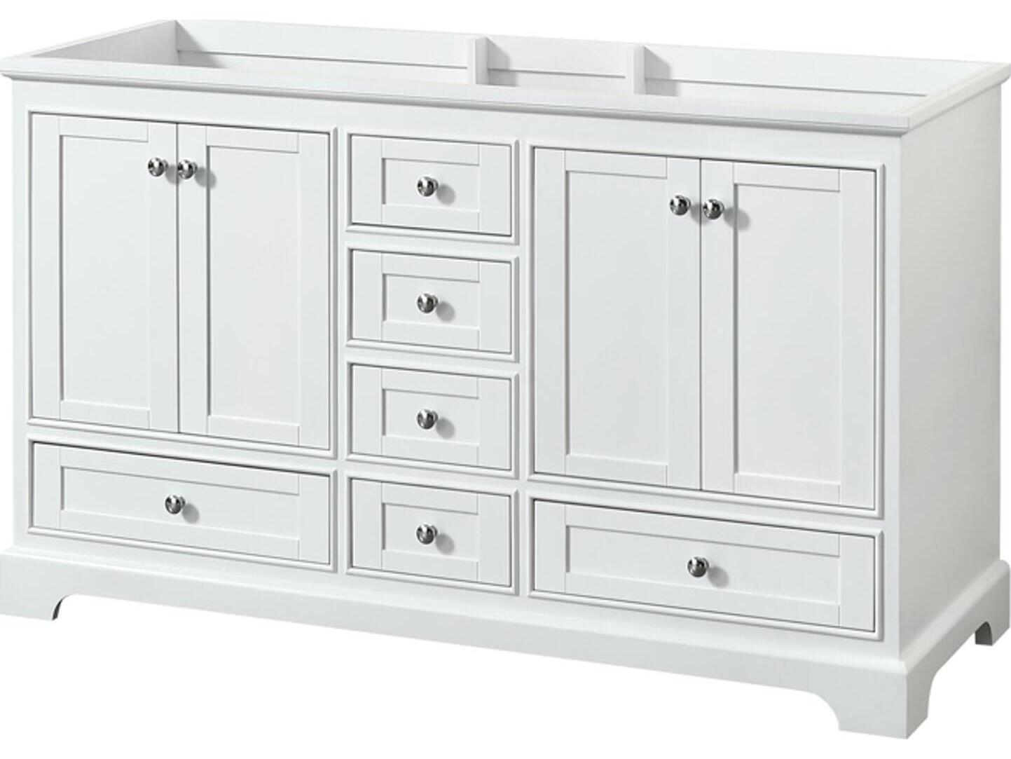 Wyndham Collection Deborah 59" White Vanity