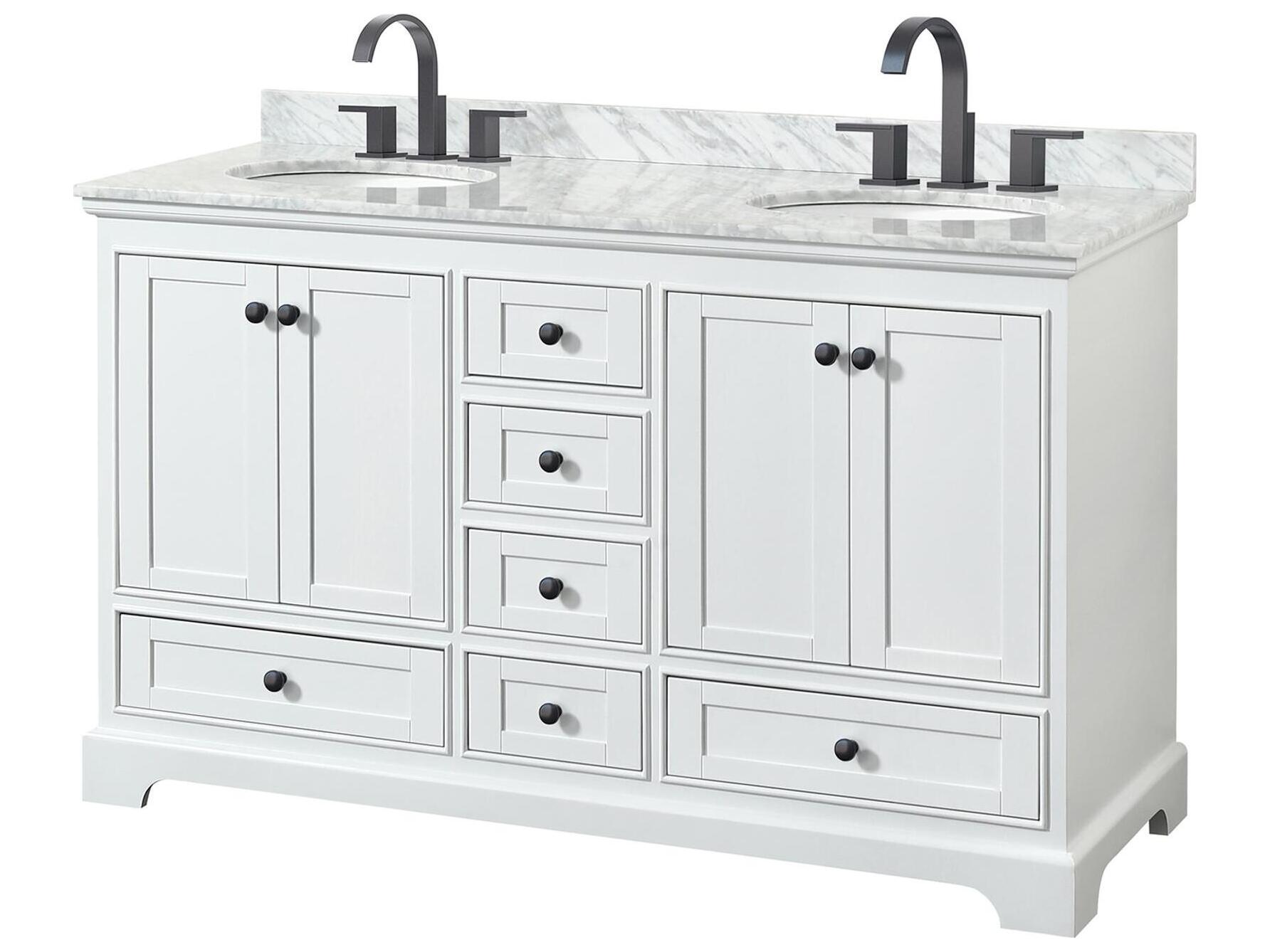 Wyndham Collection Deborah 60" White Vanity