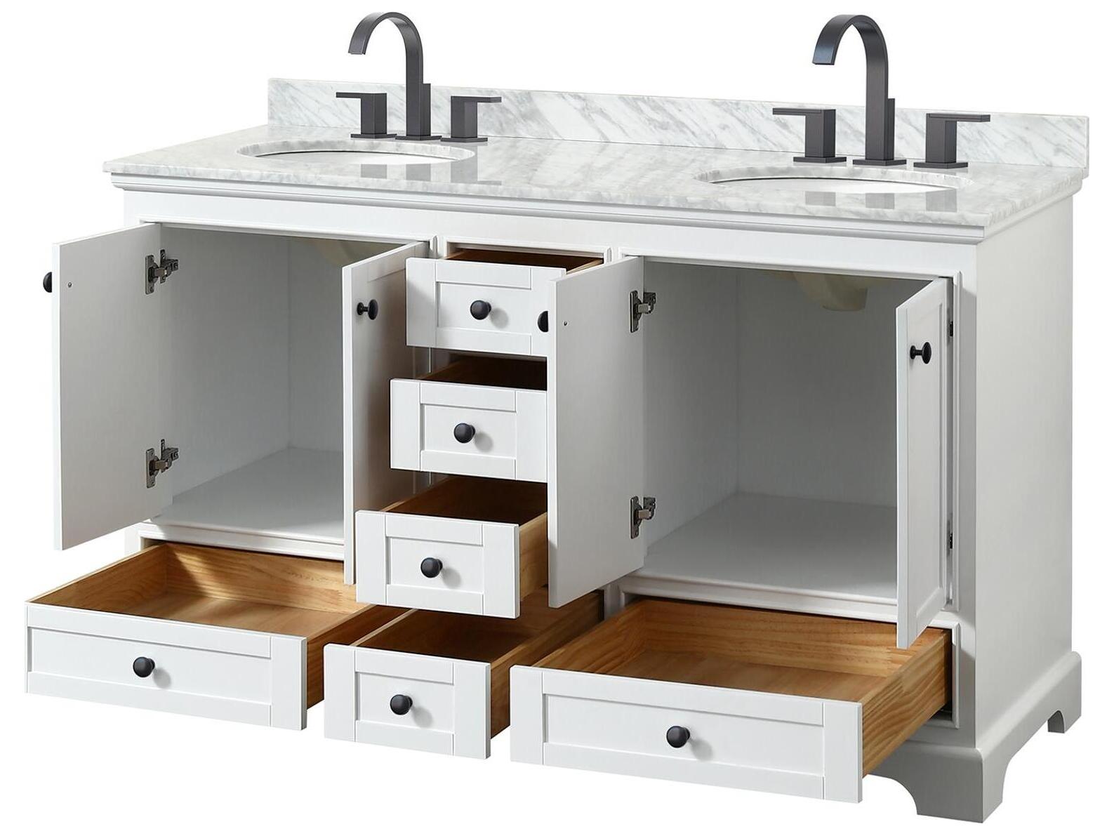 Wyndham Collection Deborah 60" White Vanity