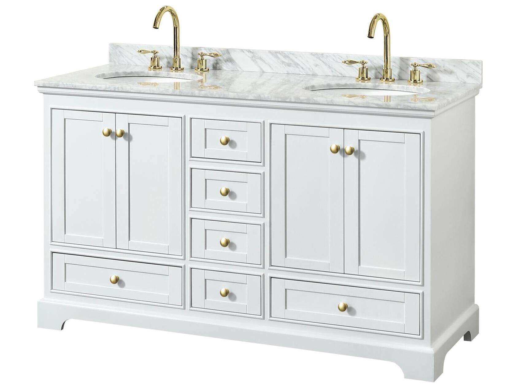 Wyndham Collection Deborah 60" White Vanity