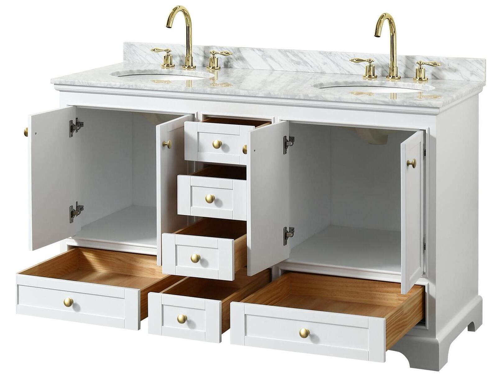 Wyndham Collection Deborah 60" White Vanity
