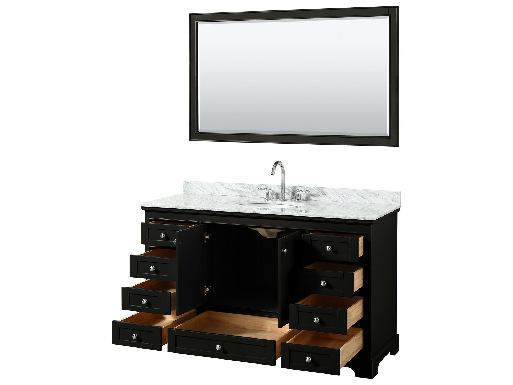Wyndham Collection Deborah 60" Dark Espresso Vanity
