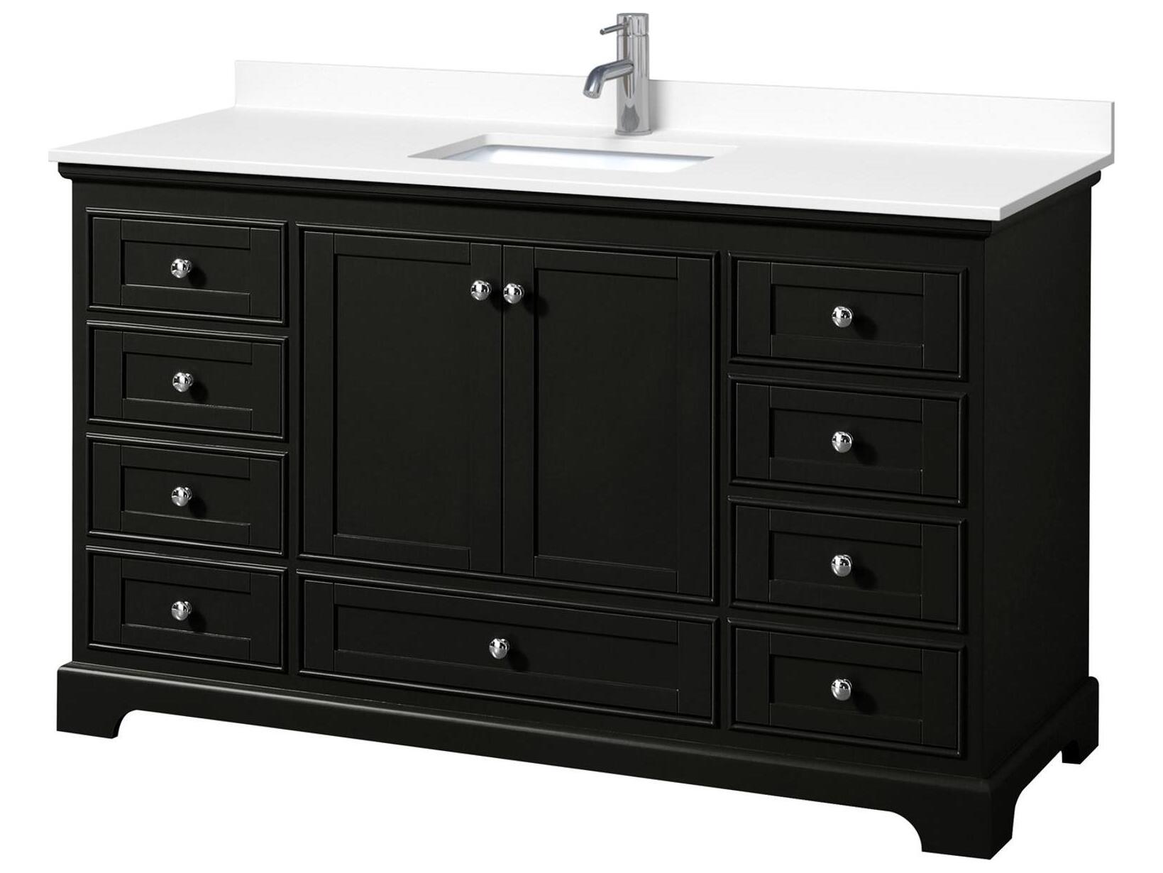 Wyndham Collection Deborah 60" Dark Espresso Vanity