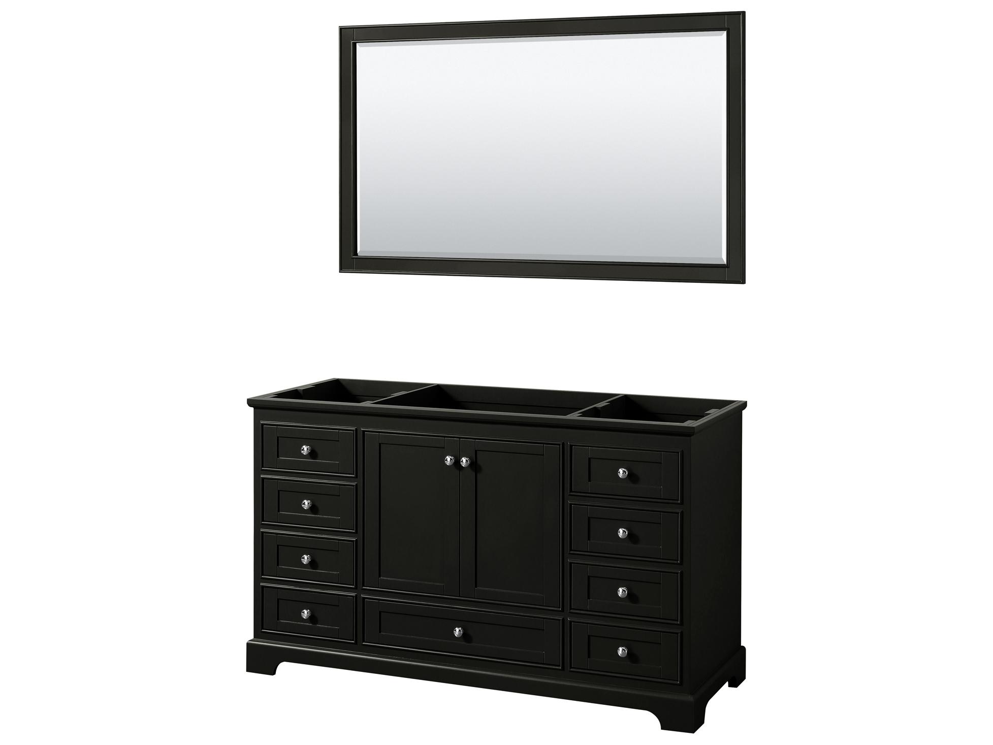 Wyndham Collection Deborah 59" Dark Espresso Vanity