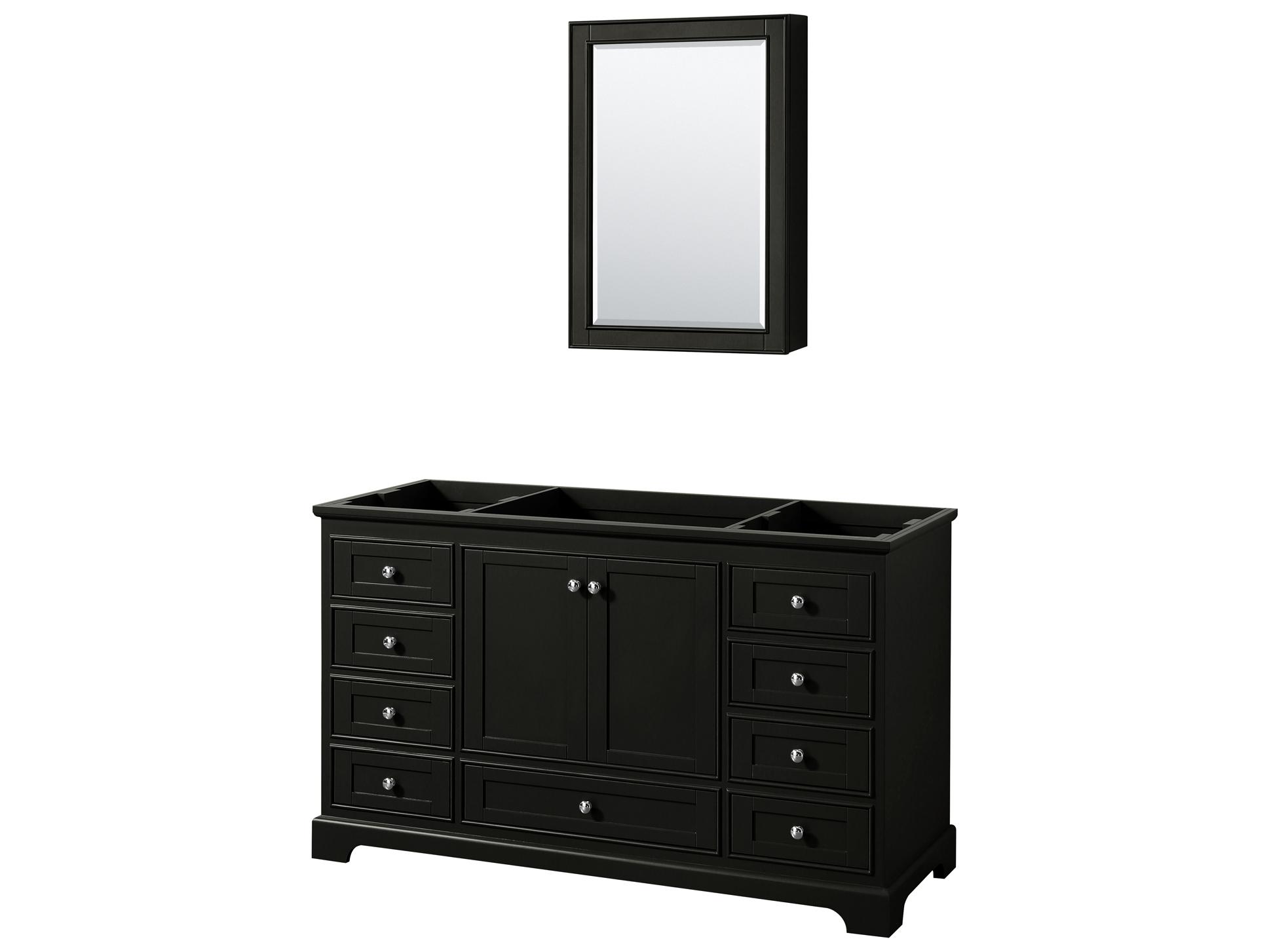 Wyndham Collection Deborah 59" Dark Espresso Vanity