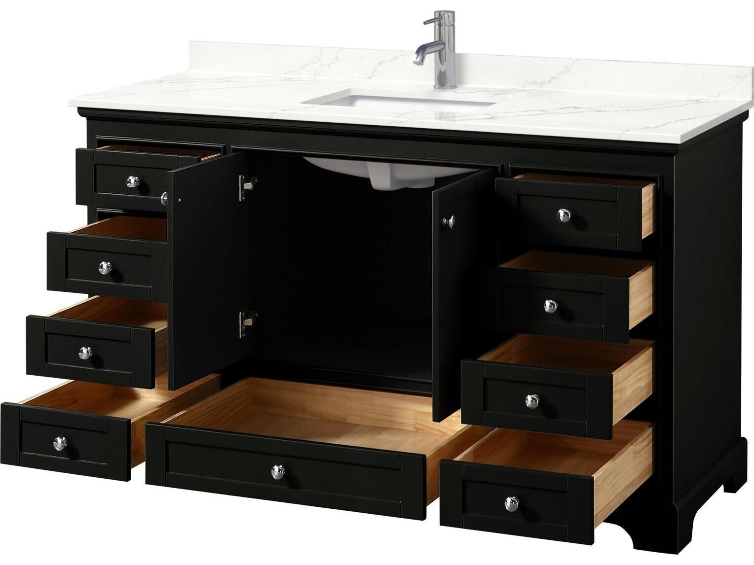 Wyndham Collection Deborah 60" Dark Espresso Vanity