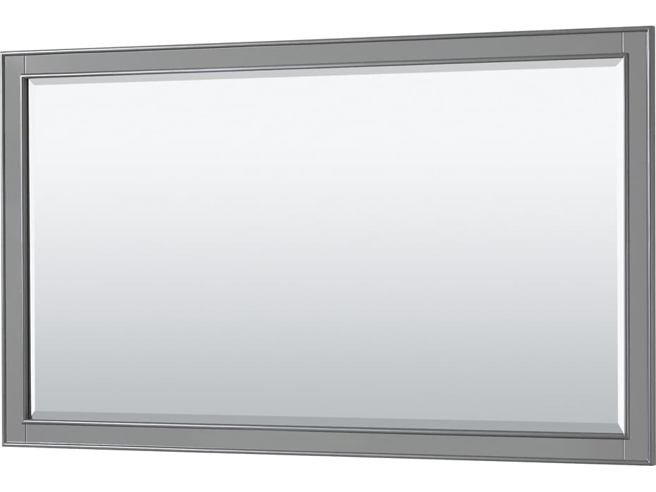 Wyndham Collection Deborah 59" Dark Gray Vanity with 58" Mirror