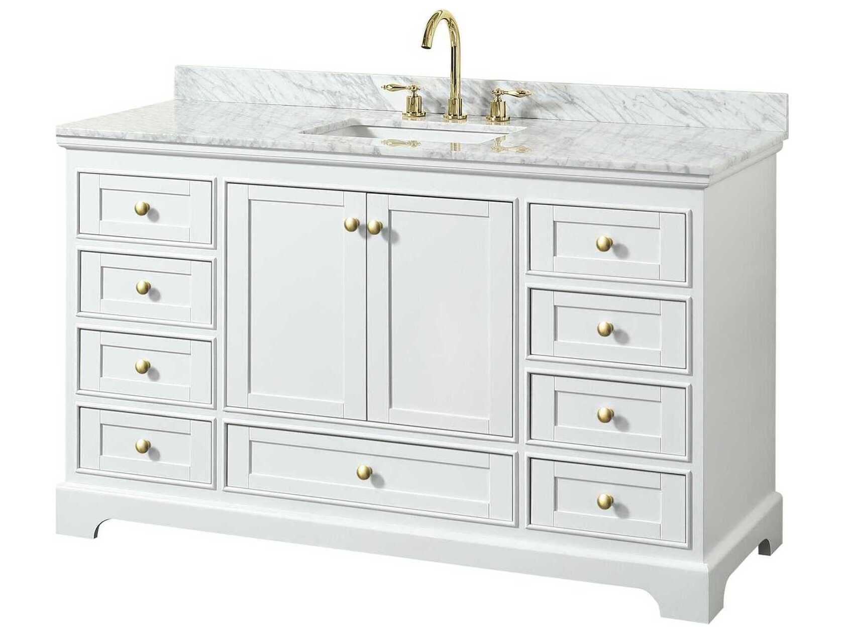 Wyndham Collection Deborah 60" White Vanity