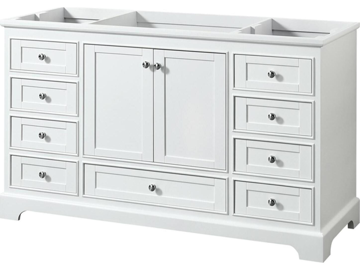 Wyndham Collection Deborah 59" White Vanity