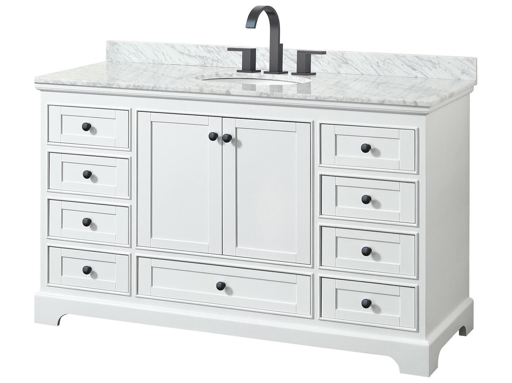 Wyndham Collection Deborah 60" White Vanity