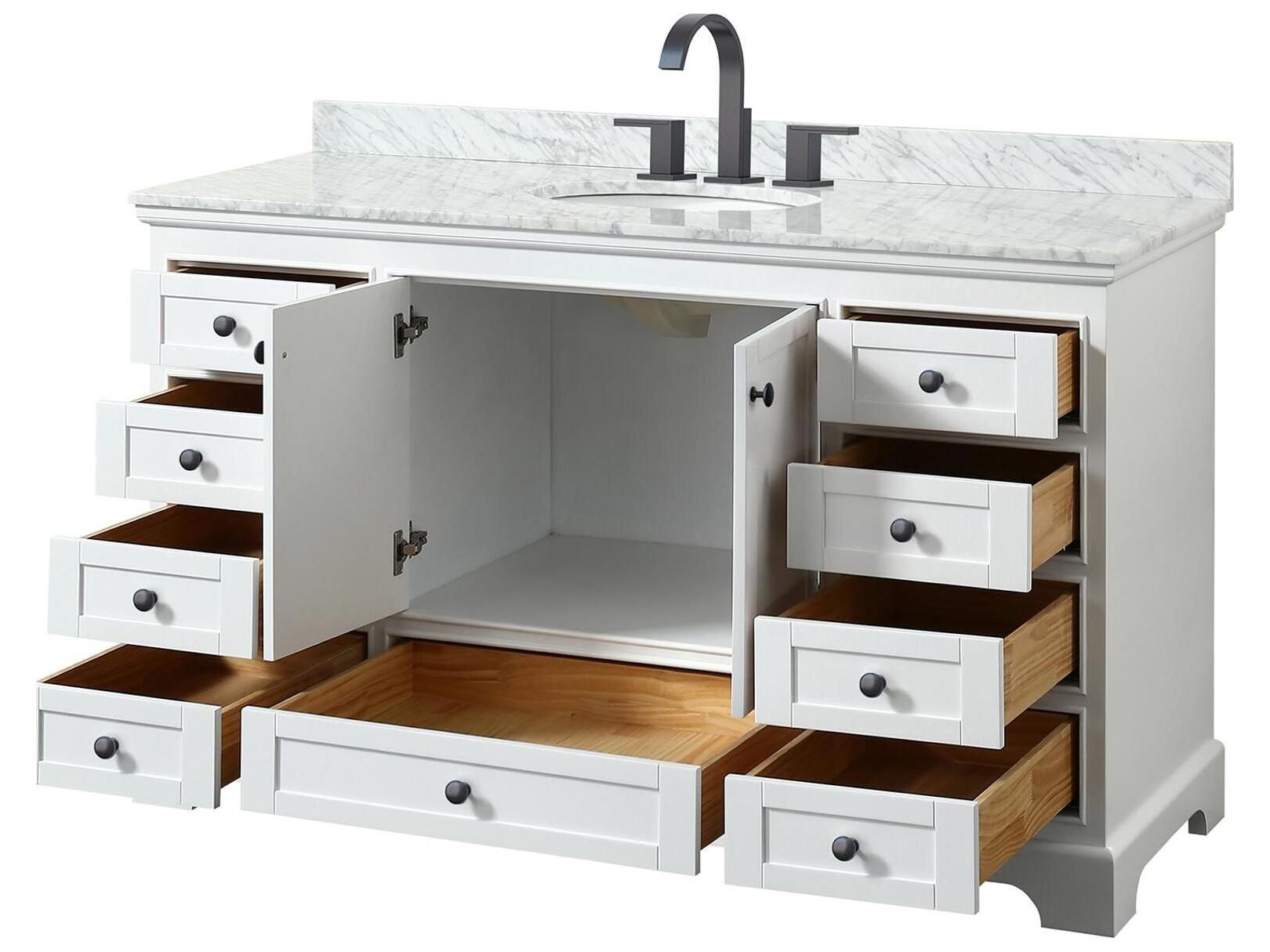 Wyndham Collection Deborah 60" White Vanity