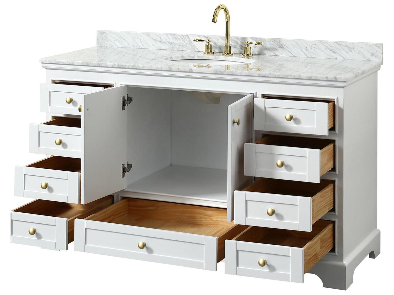 Wyndham Collection Deborah 60" White Vanity