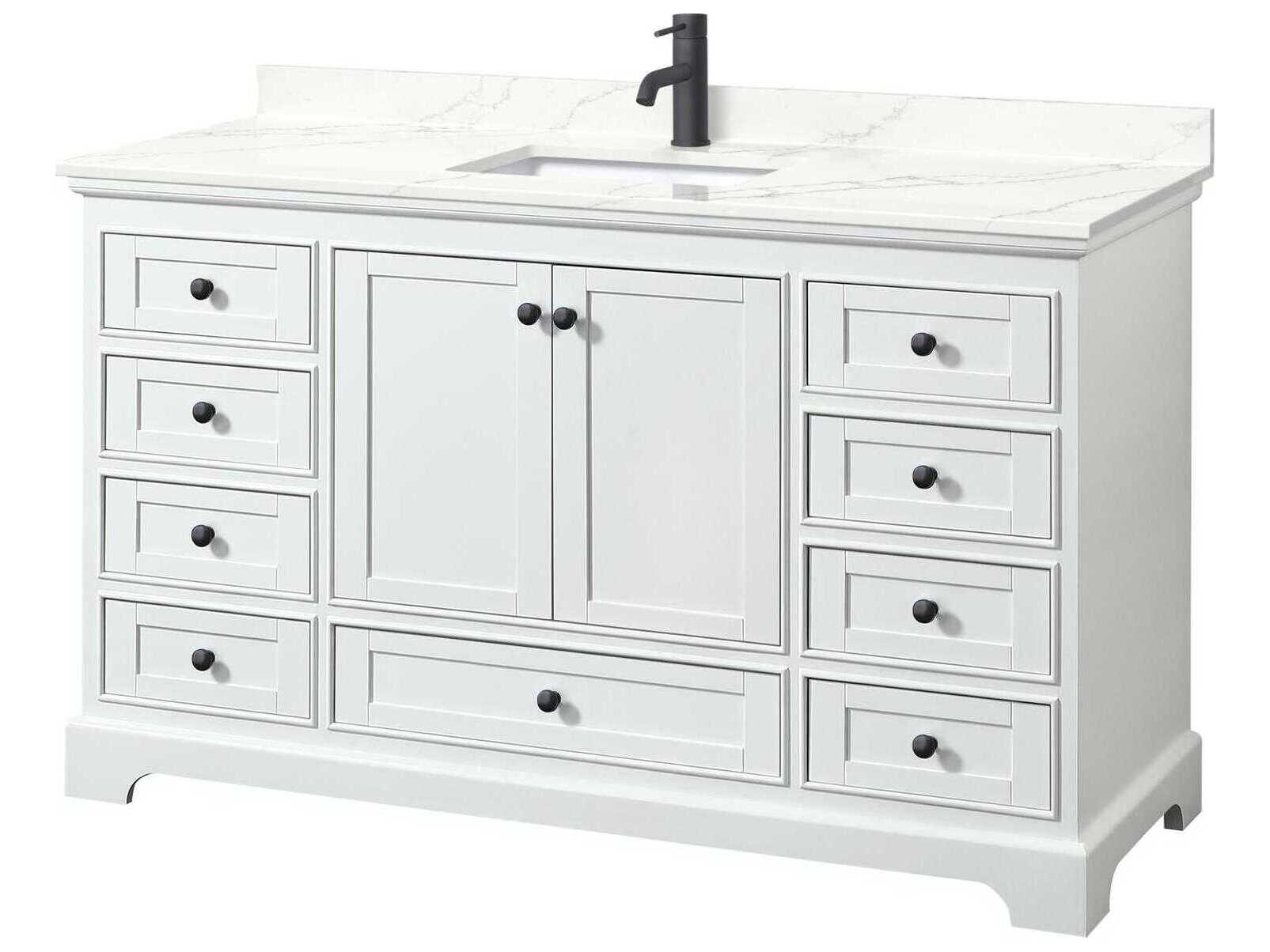 Wyndham Collection Deborah 60" White Vanity