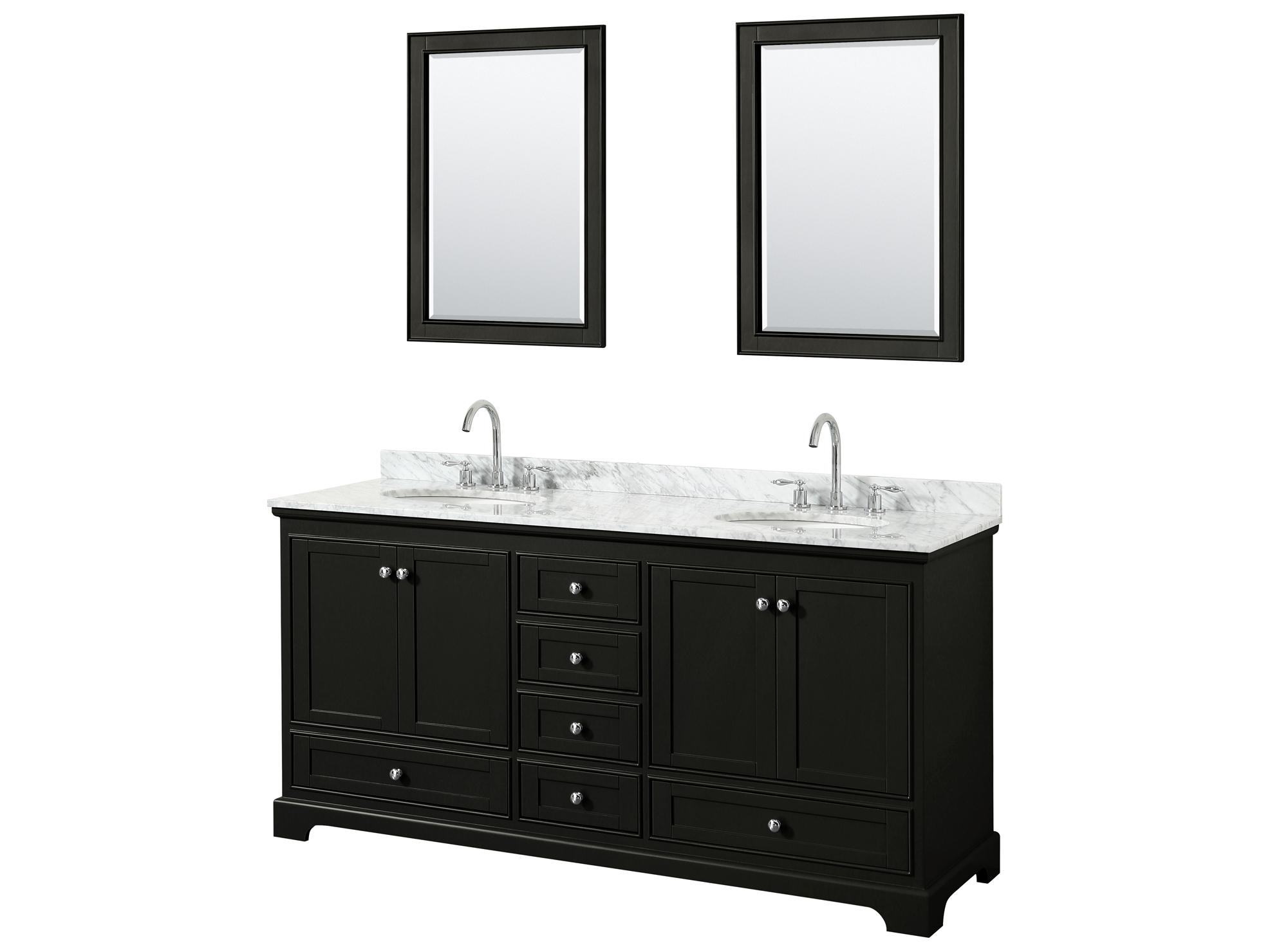 Wyndham Collection Deborah 72" Dark Espresso Vanity