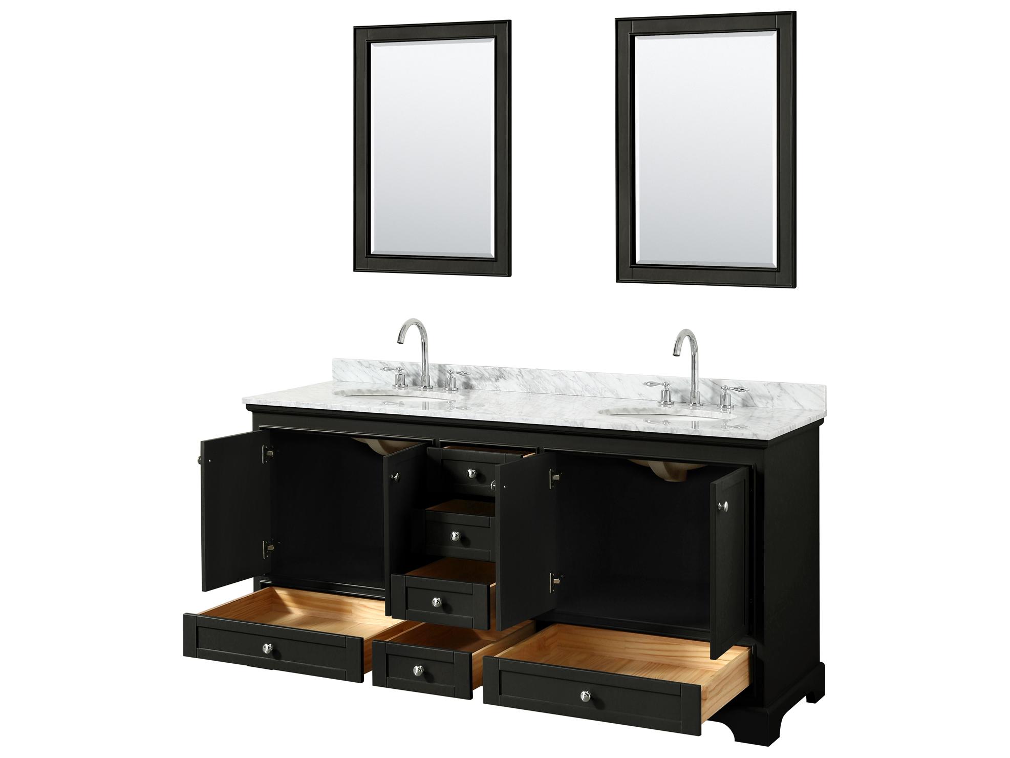Wyndham Collection Deborah 72" Dark Espresso Vanity