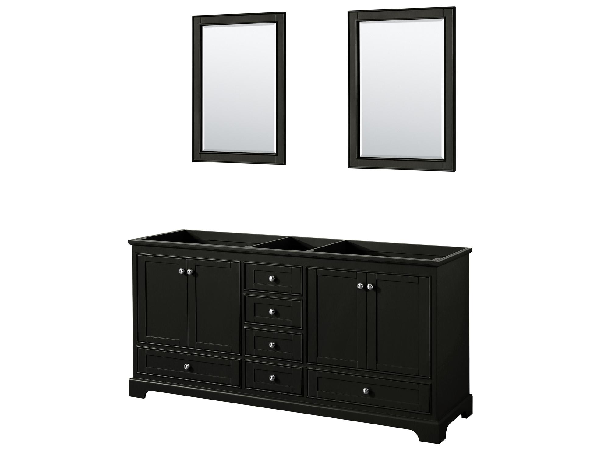 Wyndham Collection Deborah 71" Dark Espresso Vanity