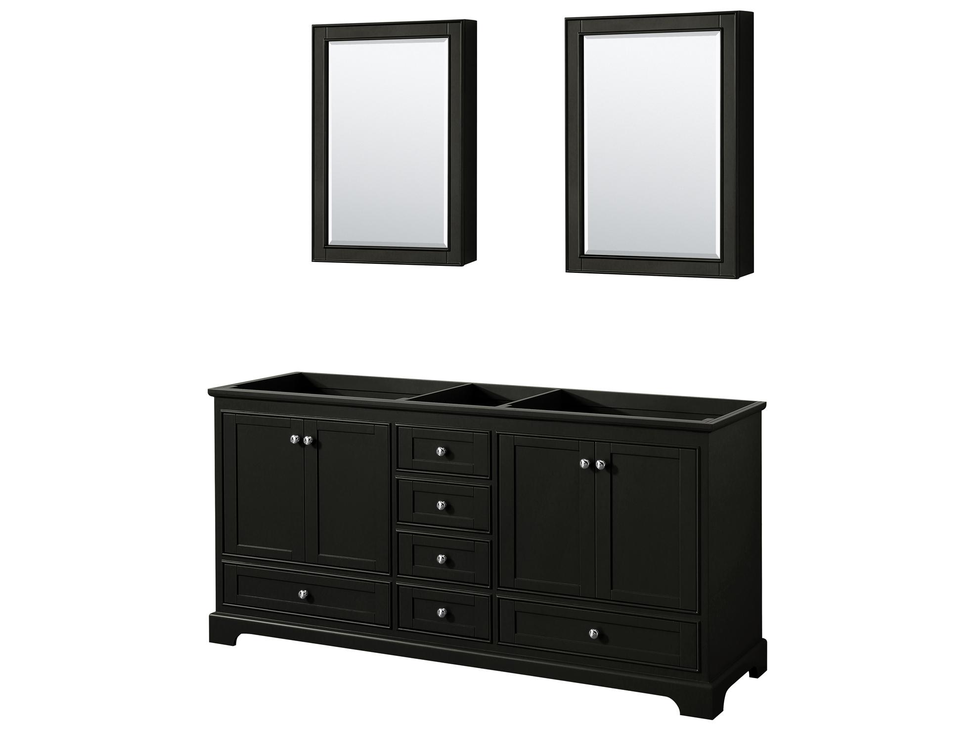 Wyndham Collection Deborah 71" Dark Espresso Vanity
