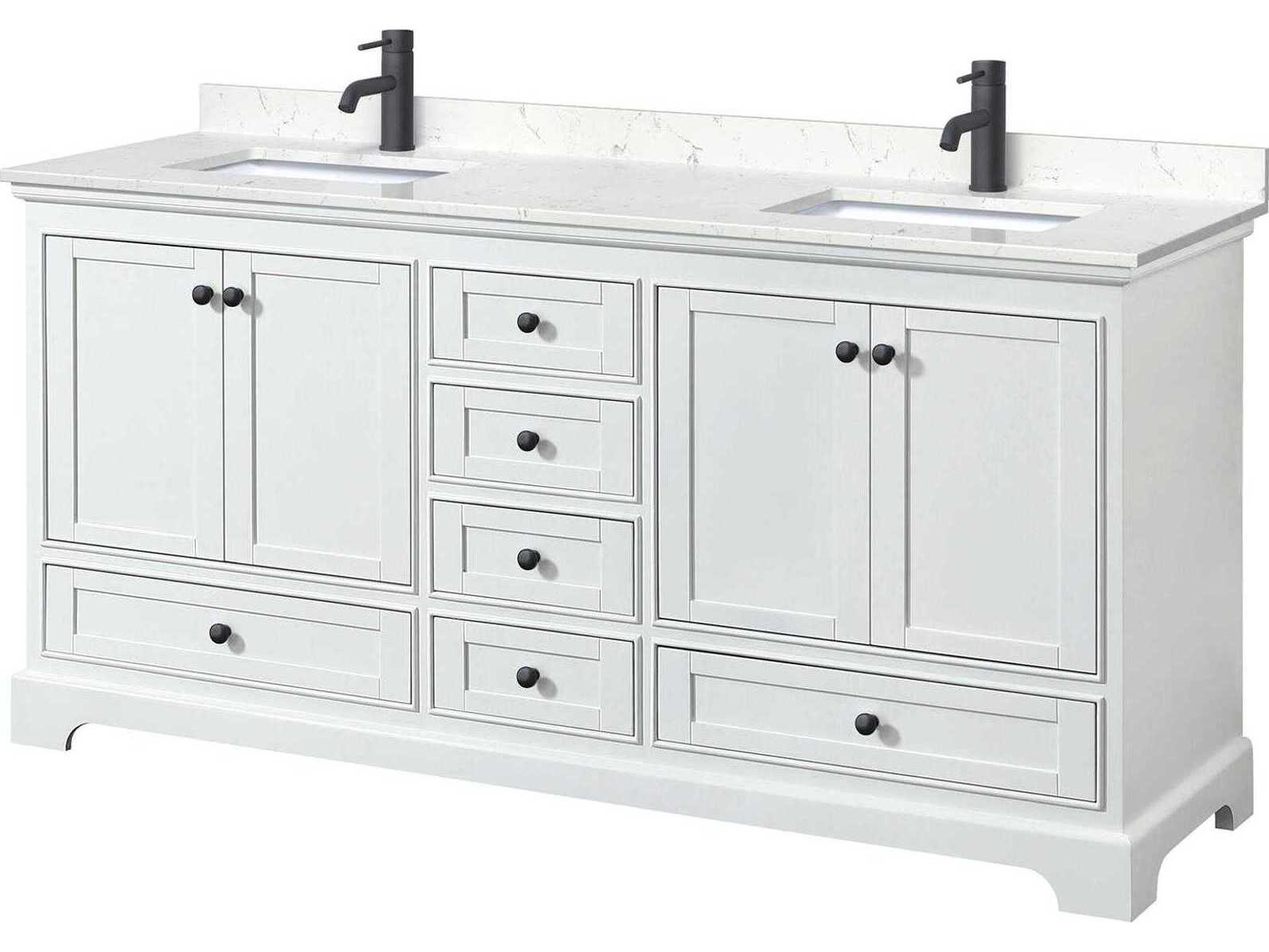 Wyndham Collection Deborah 72" White Vanity