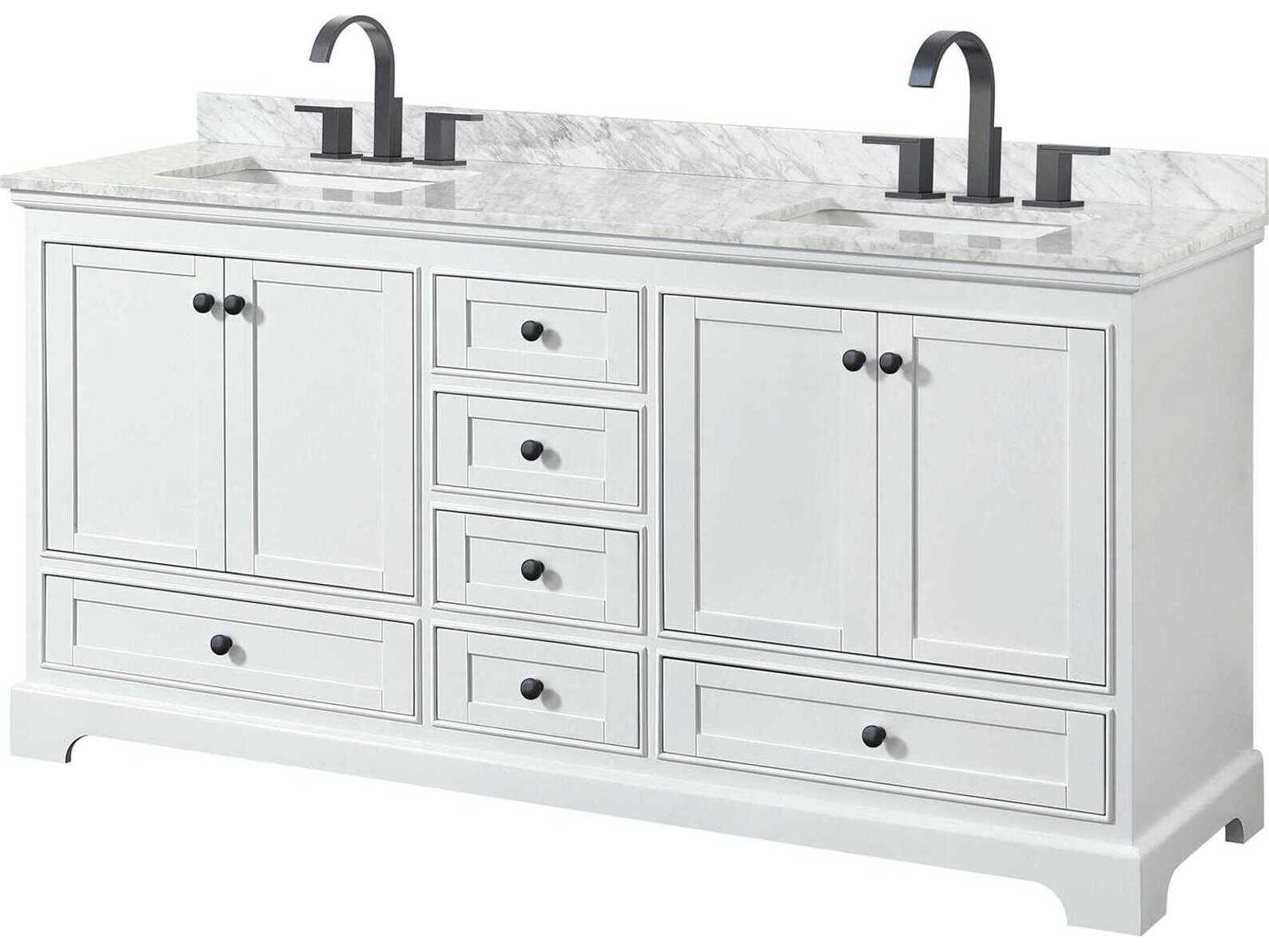 Wyndham Collection Deborah 72" White Vanity