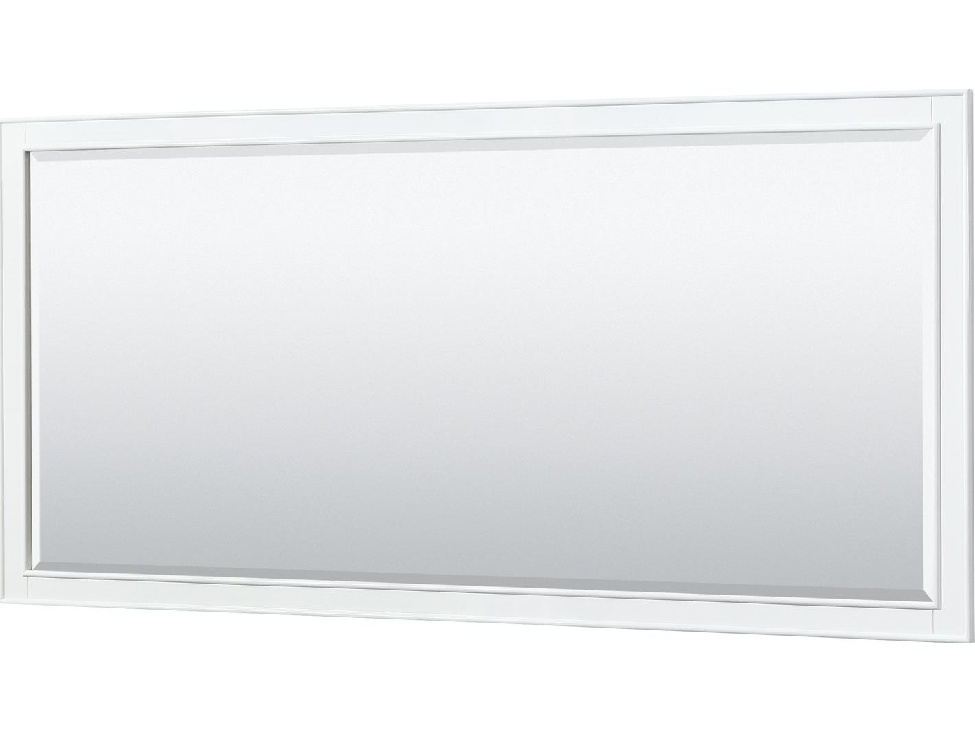 Wyndham Collection Deborah 71" White Vanity with 70" Mirror